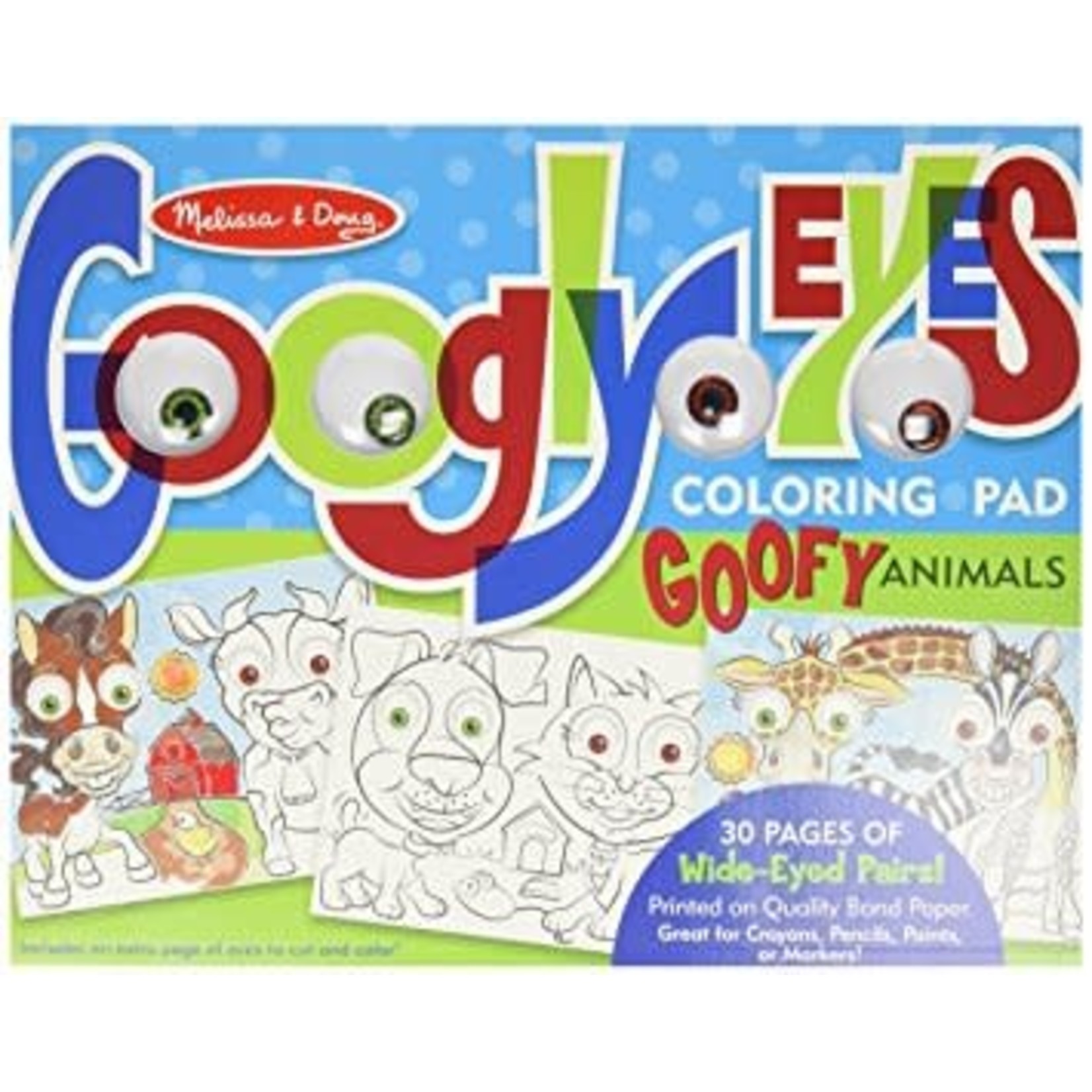 Melissa & Doug Googly Eyes - Animals Colouring Pad