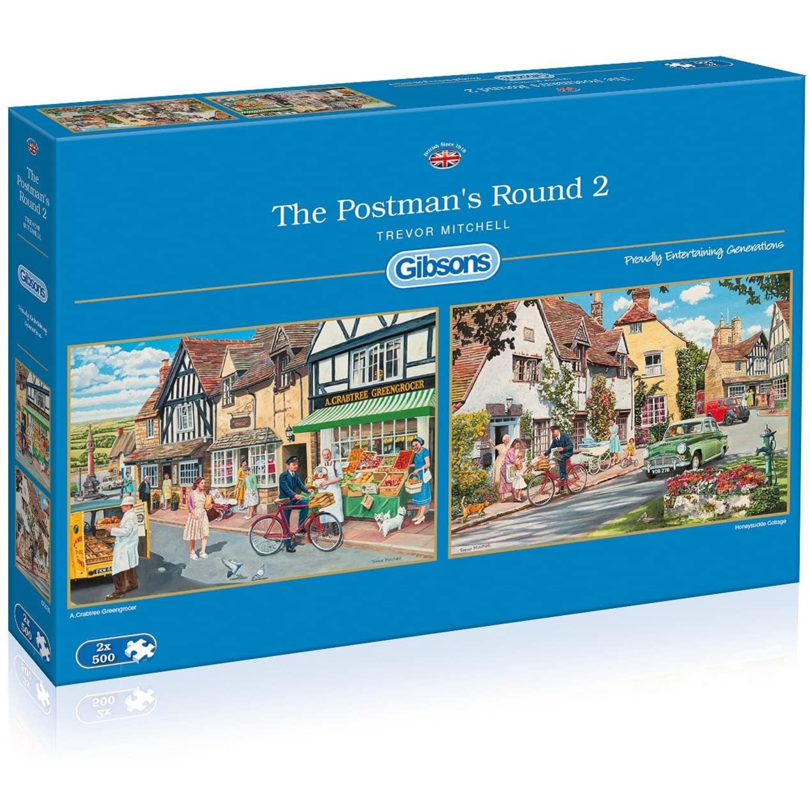 Gibsons The Postman’s Round 2 Puzzles - 2 x 500pcs