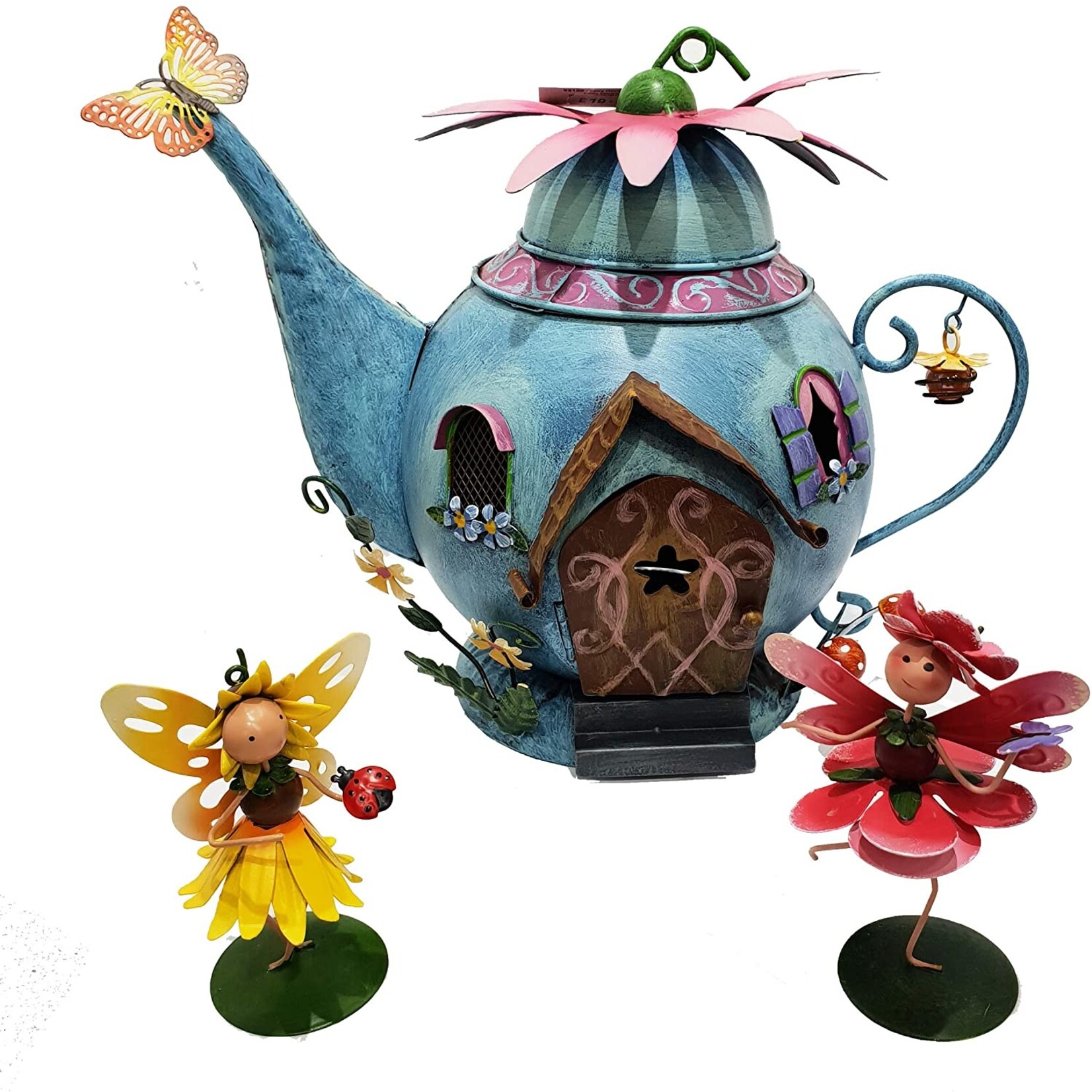 Fairy Kingdom Fairy Kingdom - Dusky Blue Teapot Fairy House