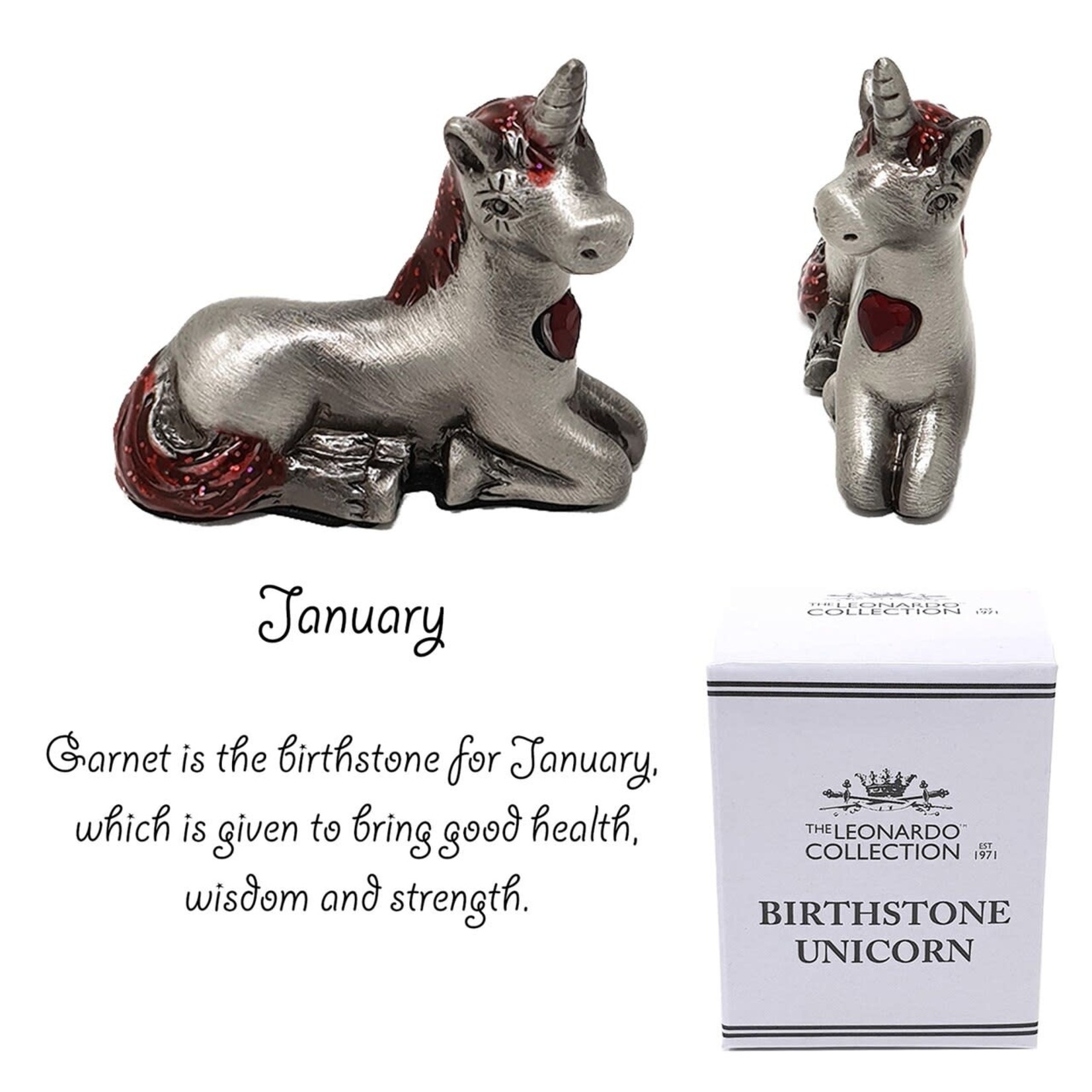 The Leonardo Collection Birthstone Unicorn