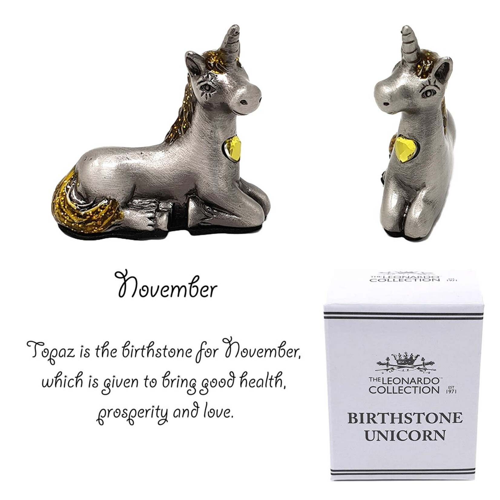 The Leonardo Collection Birthstone Unicorn