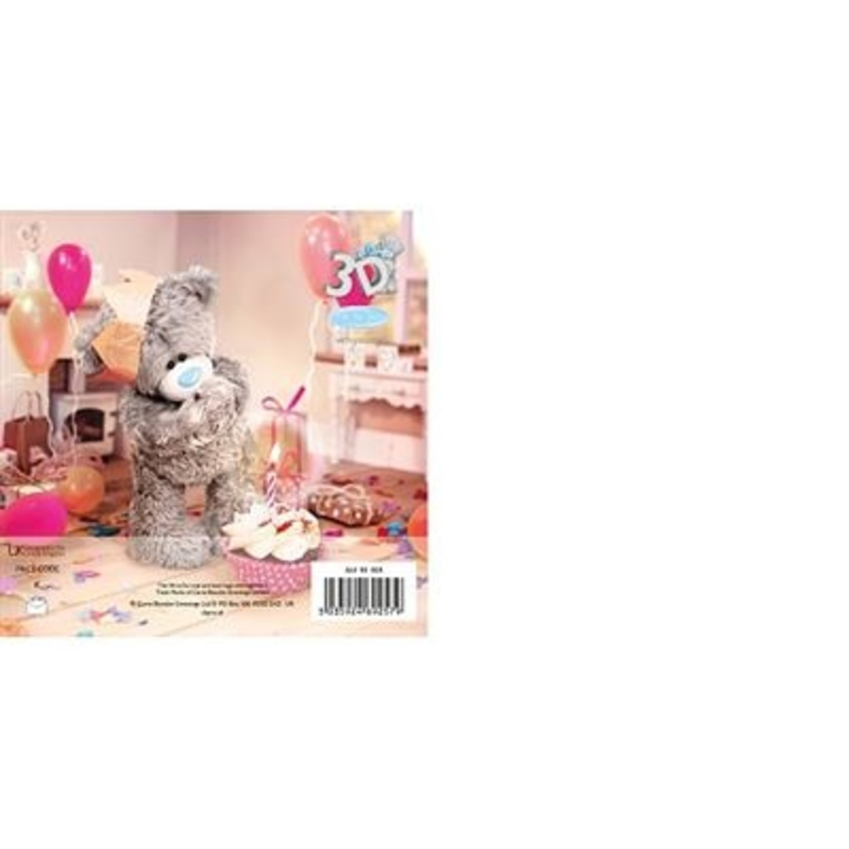 Tatty Ted 3D Effect Birthday Bear in Party Hat - Card