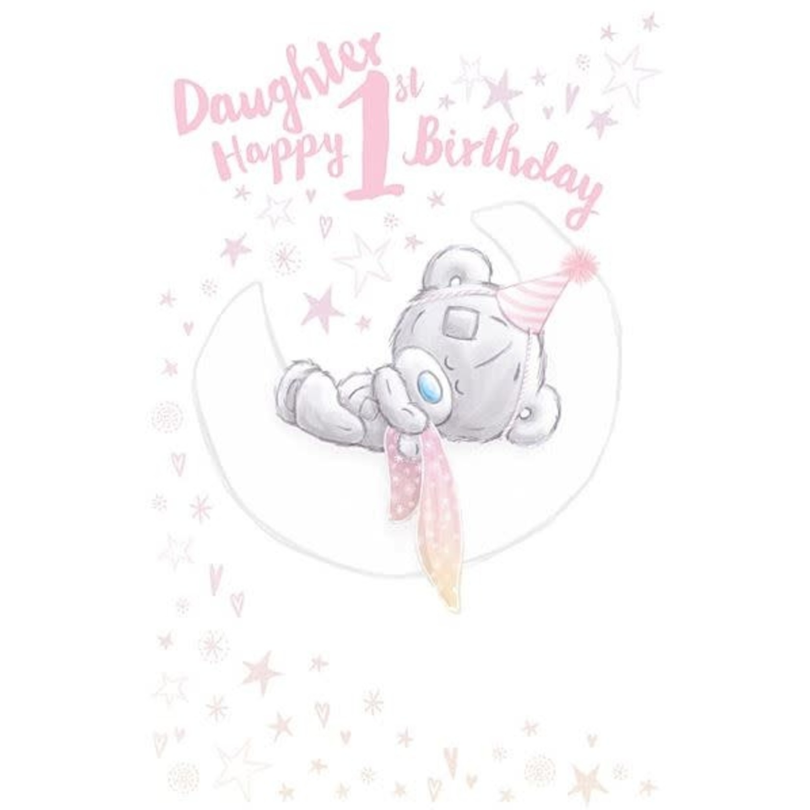 Tatty Ted Happy 1st Birthday Card - Daughter