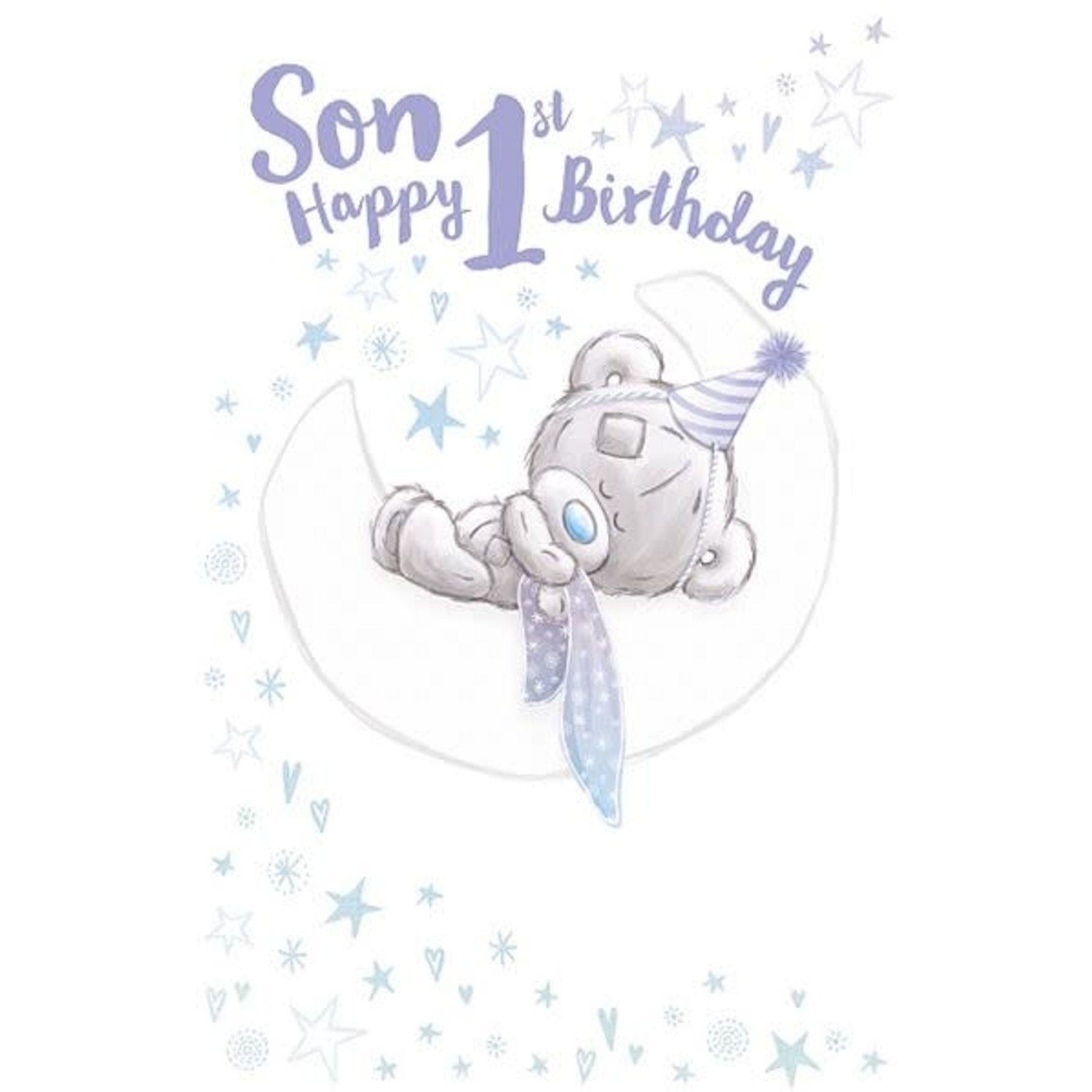 Tatty Ted Happy 1st Birthday Card - Son