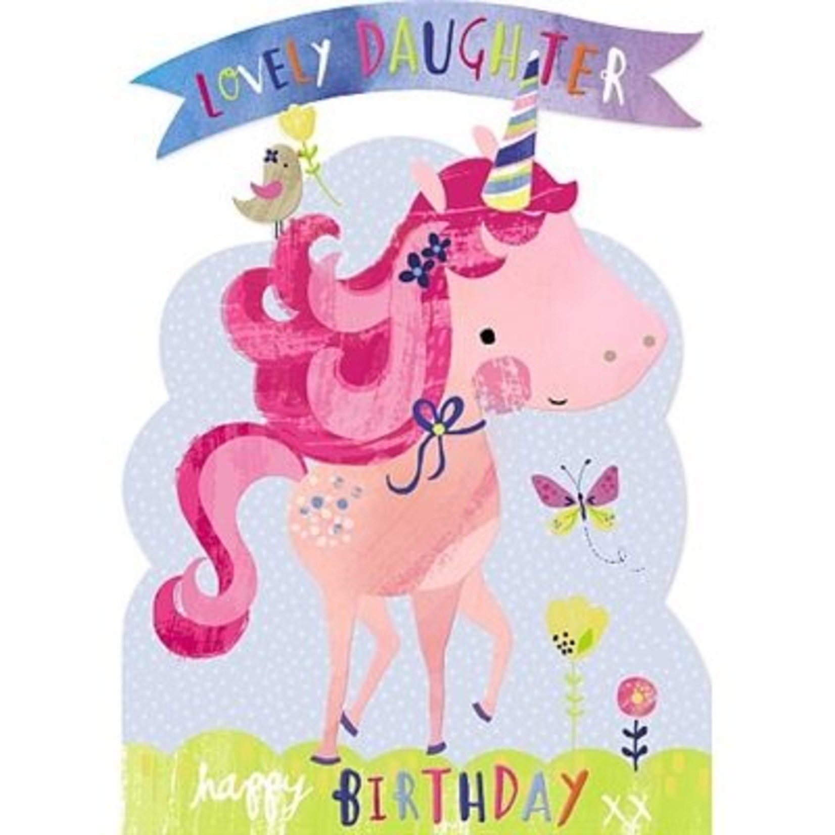 Hotchpotch Lovely Daughter Happy Birthday Unicorn Card