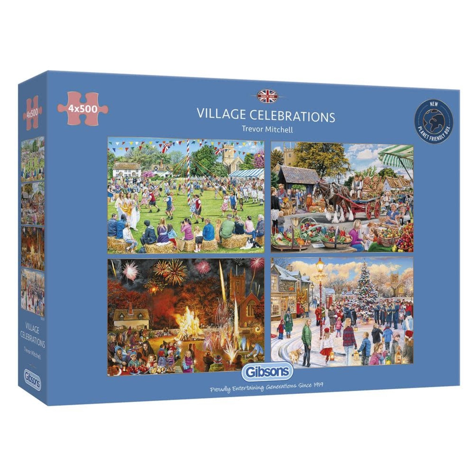 Gibsons Village Celebrations Puzzle - 4 x 500pcs