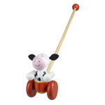 Orange Tree Toys Push Along Cow - New 2020