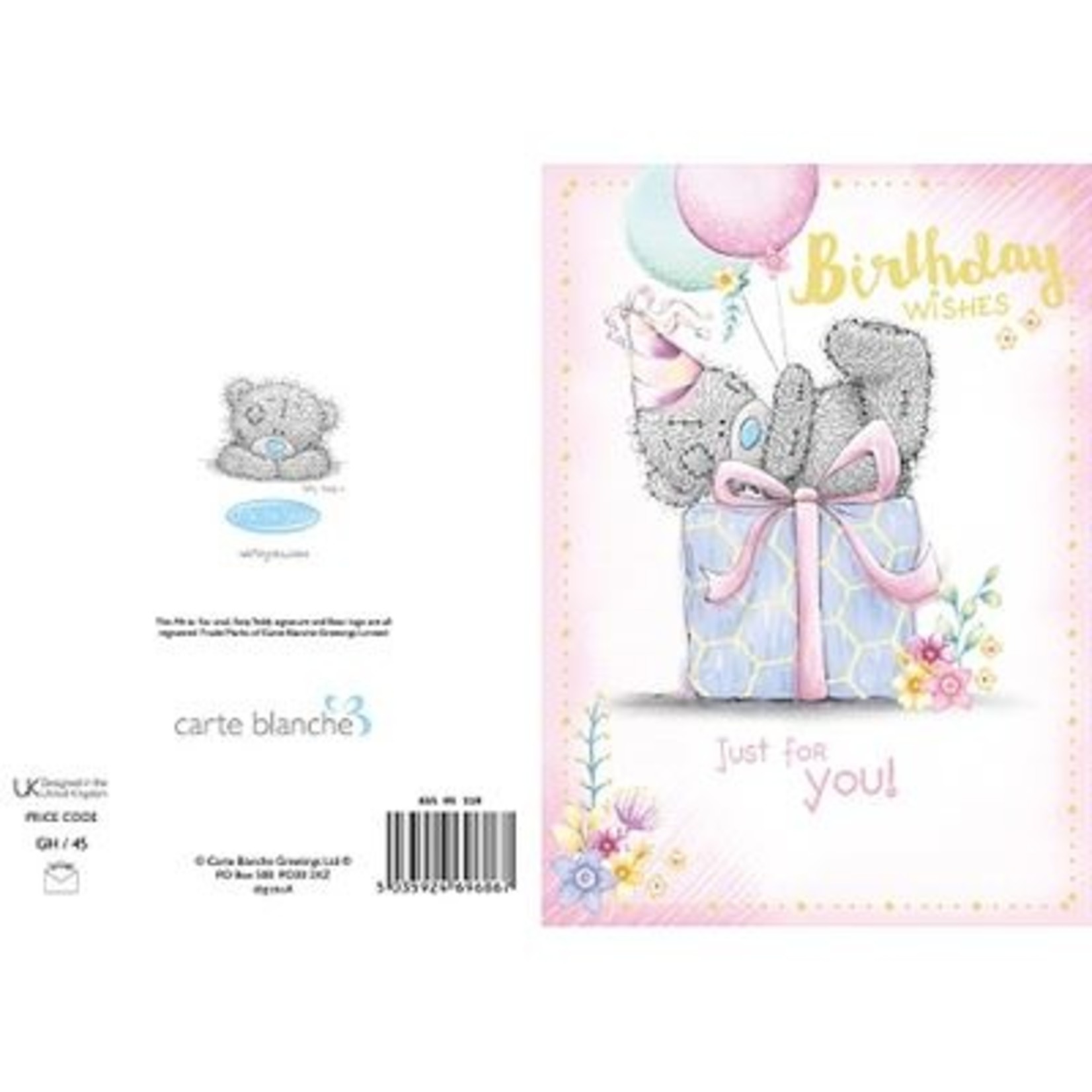 Me to You Open Bear on Gift Box Birthday Card