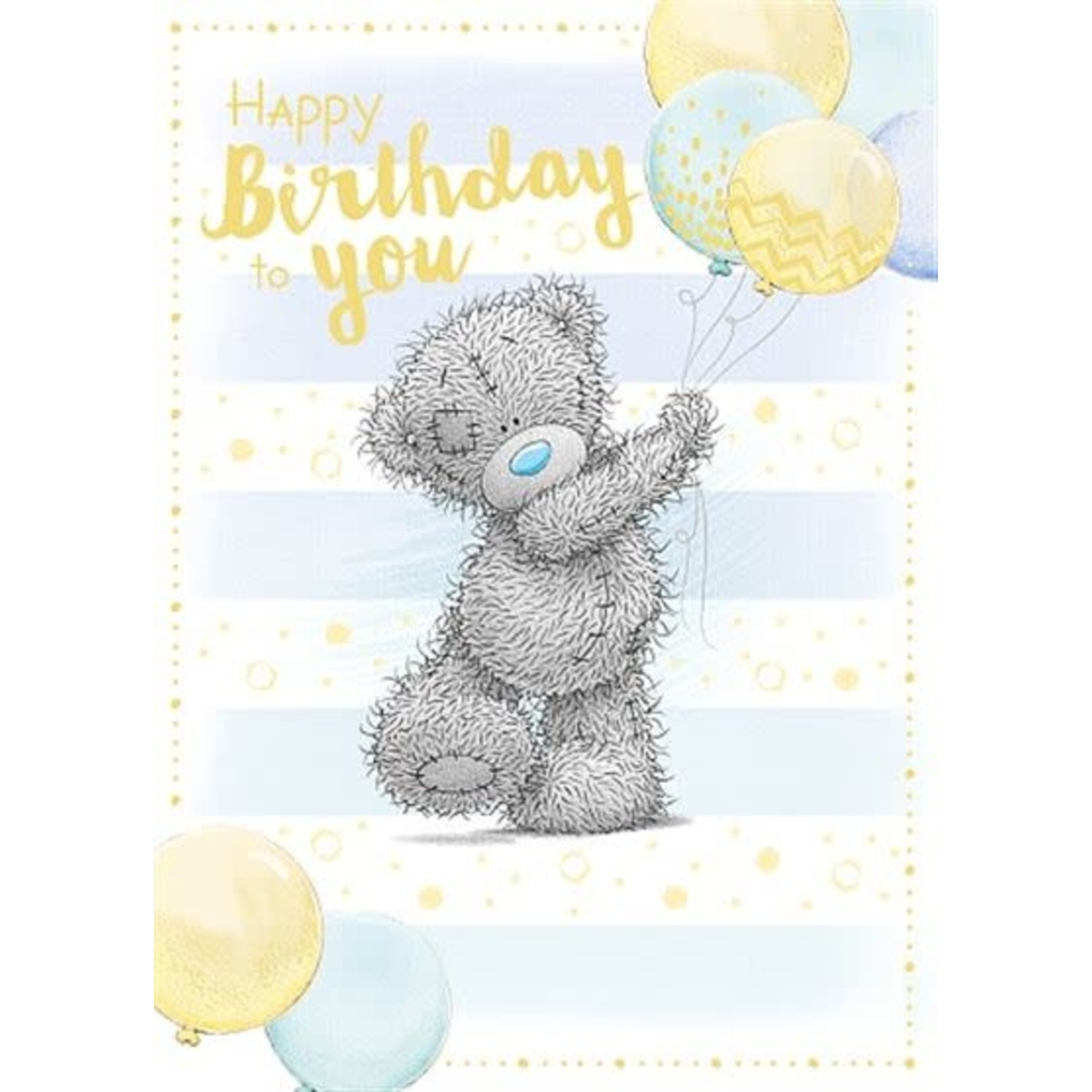 Me to You Bear with Balloons  Birthday Card