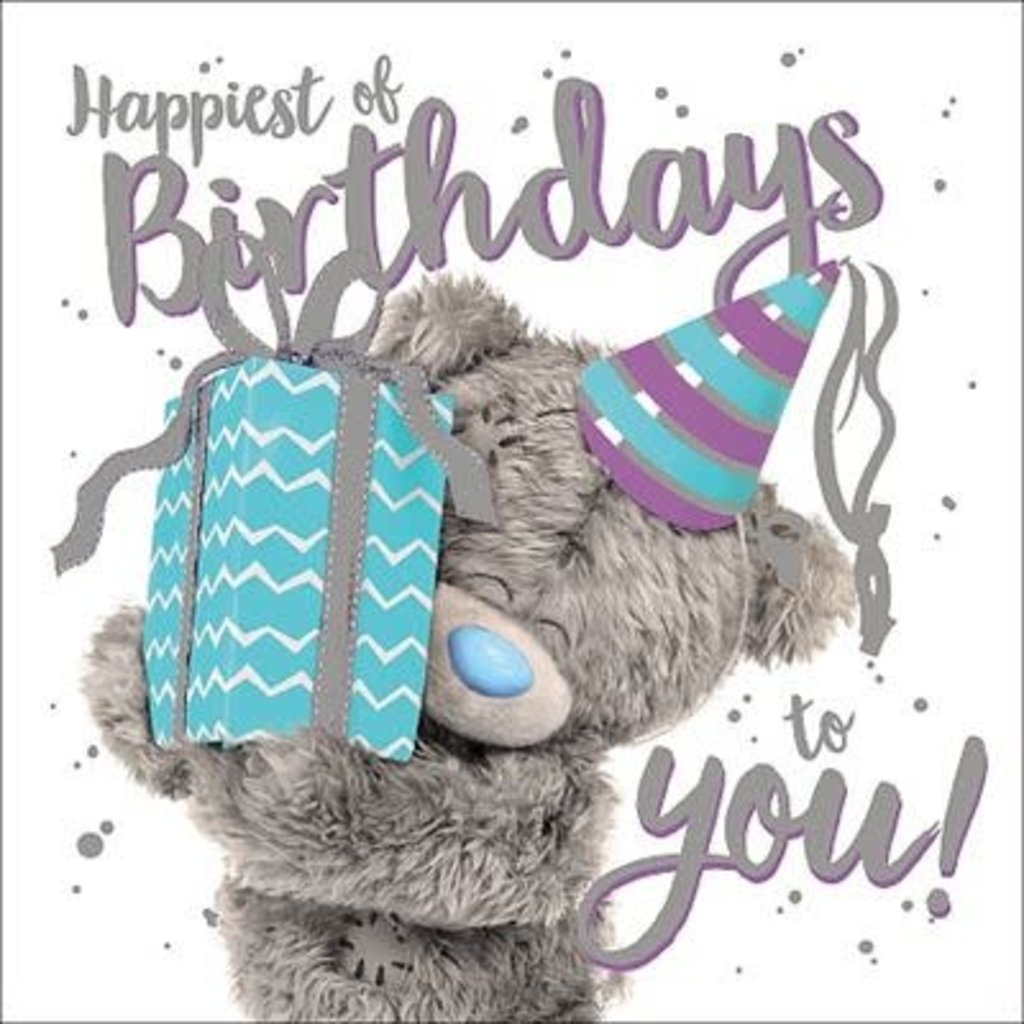 3d Bear Giving Present Birthday Card Celebrations And Toys