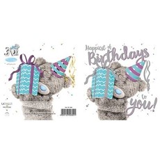 3d Bear Giving Present Birthday Card Celebrations And Toys