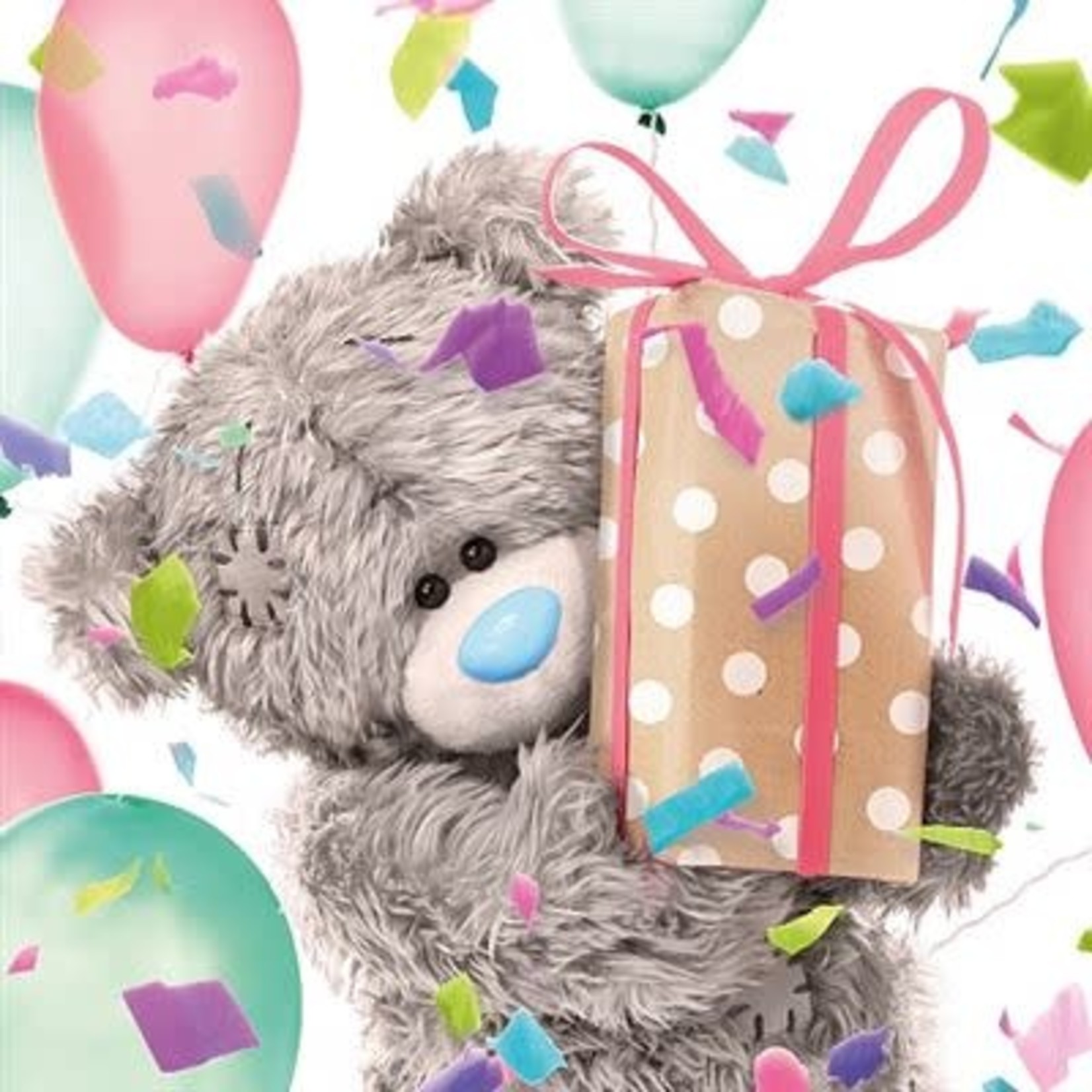 Me to You 3D Effect Bear with Present Birthday Card
