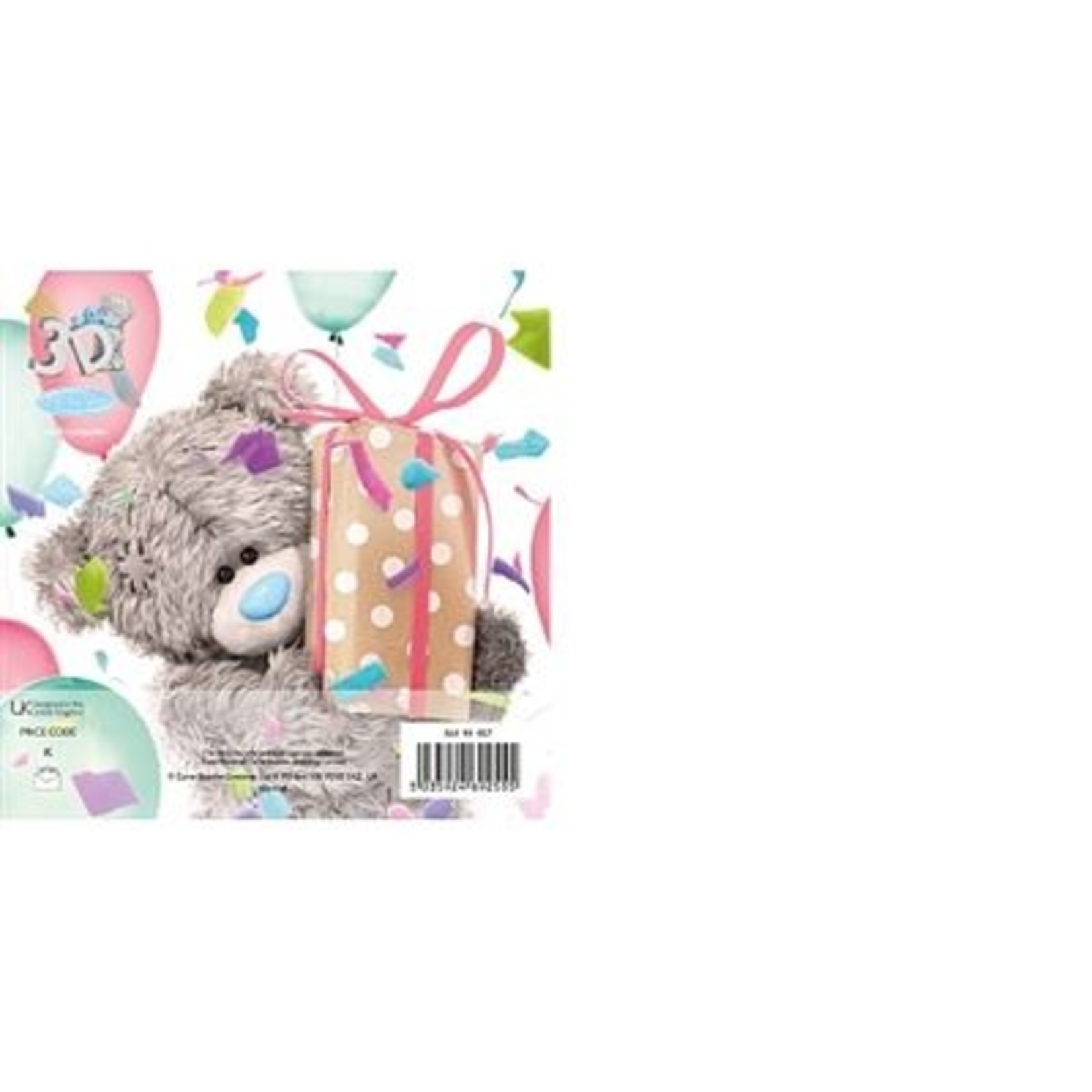 Me to You 3D Effect Bear with Present Birthday Card