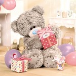 Me to You 3D Effect Bear with Gift Birthday Card