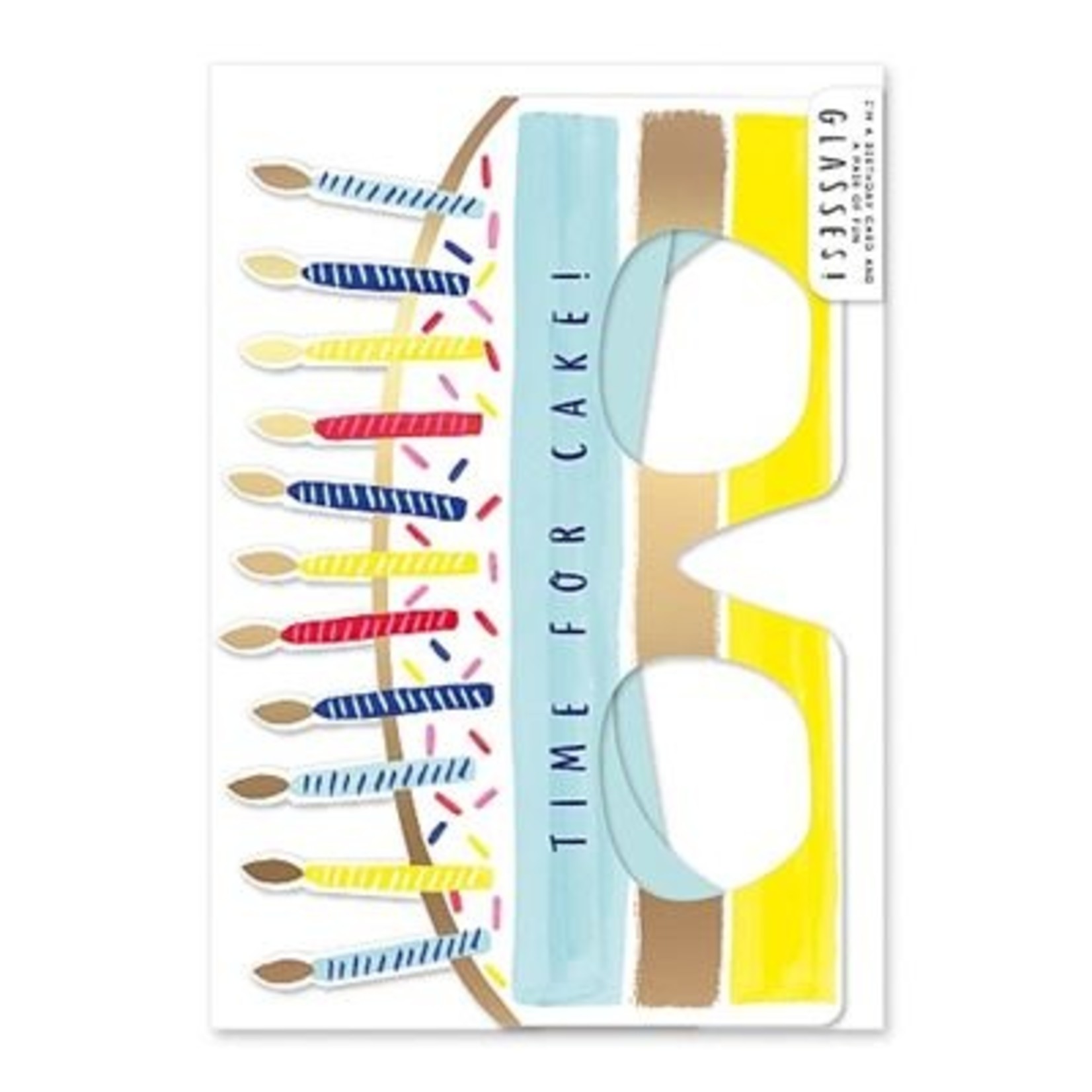 Hotchpotch Time For Cake Glasses Birthday Card