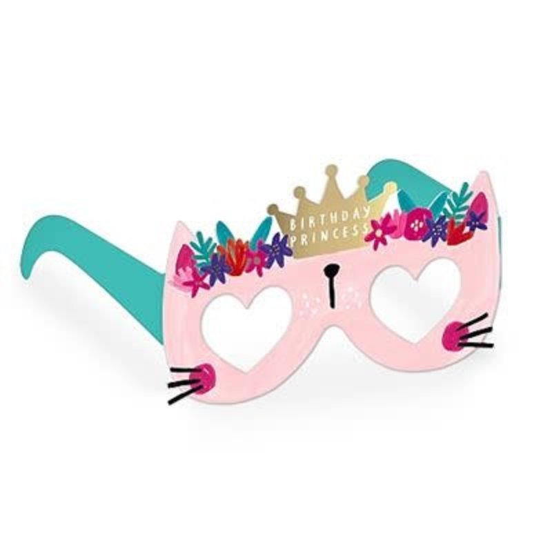 Hotchpotch Princess Cat Glasses Birthday Card