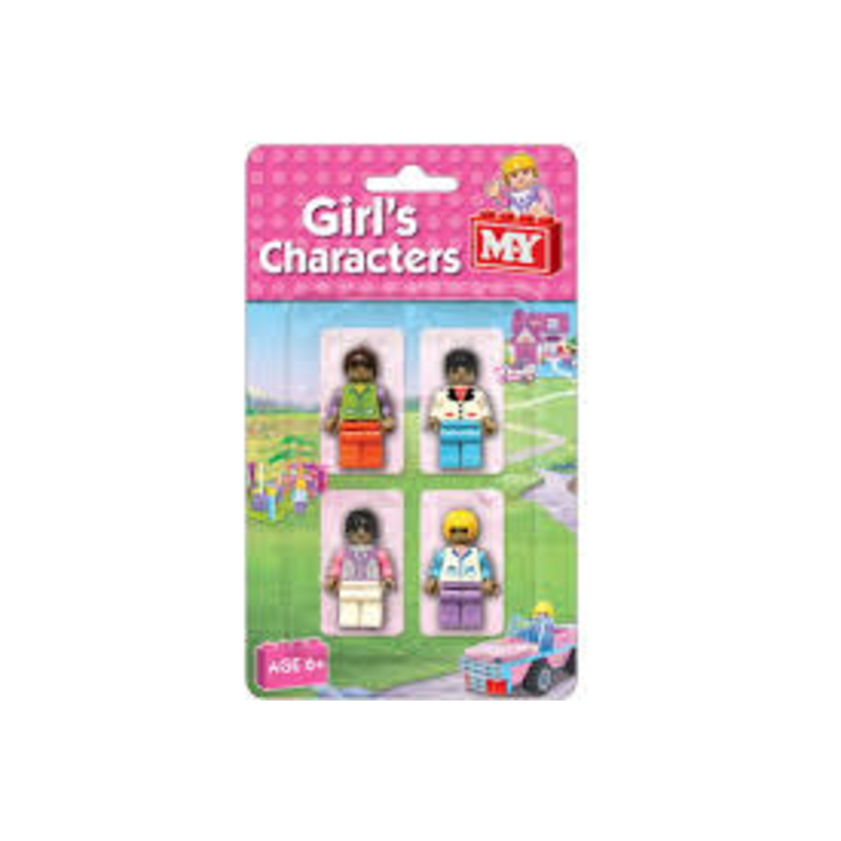 M.Y 4pcs Girl Brick Characters