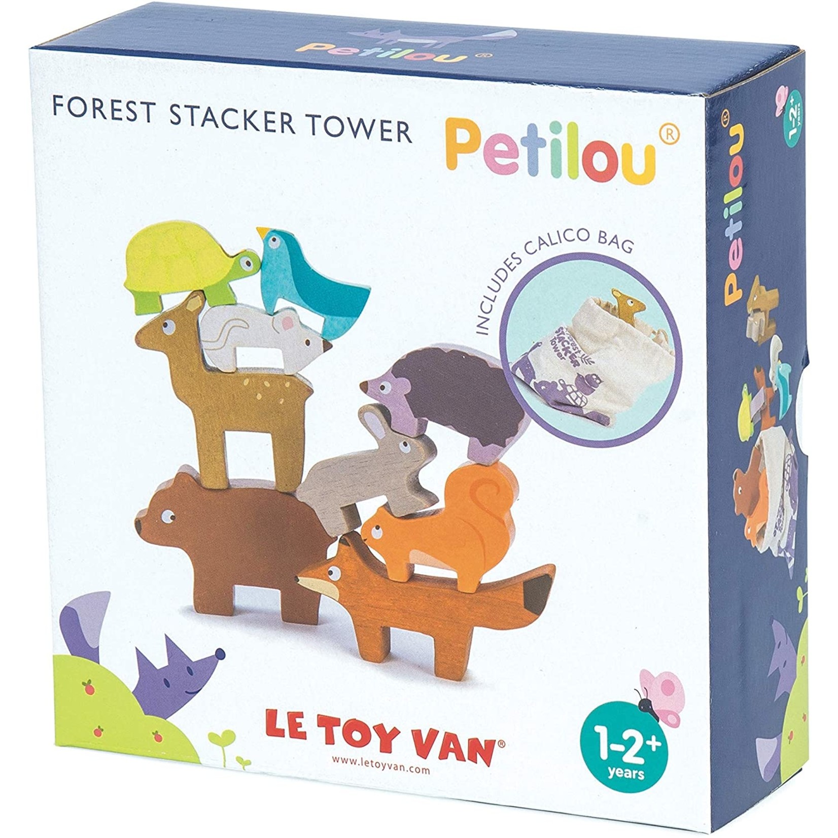 Petilou Forest Stacking Animal Tower & Bag