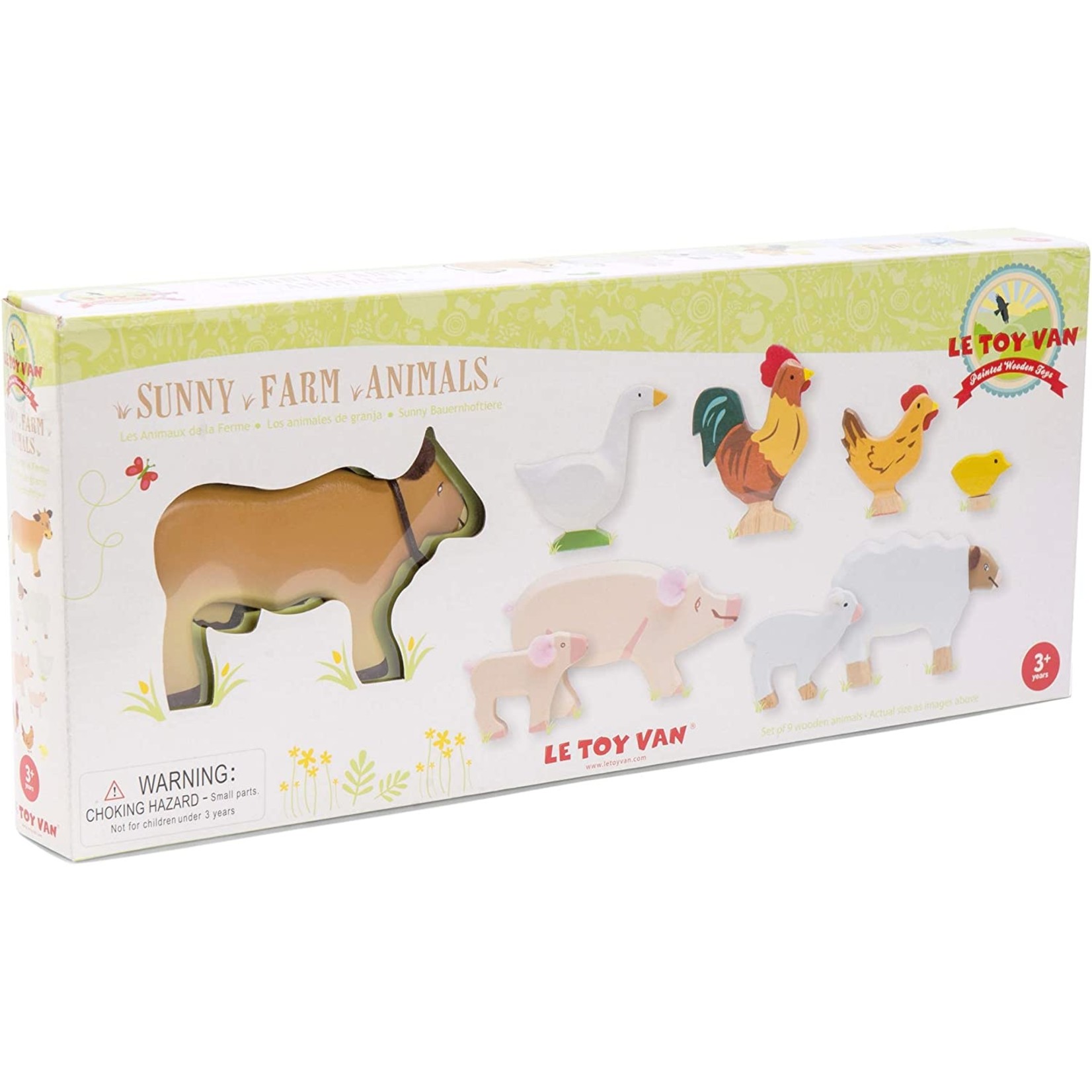 Le Toy Van Sunny Farm Wooden Animal Set