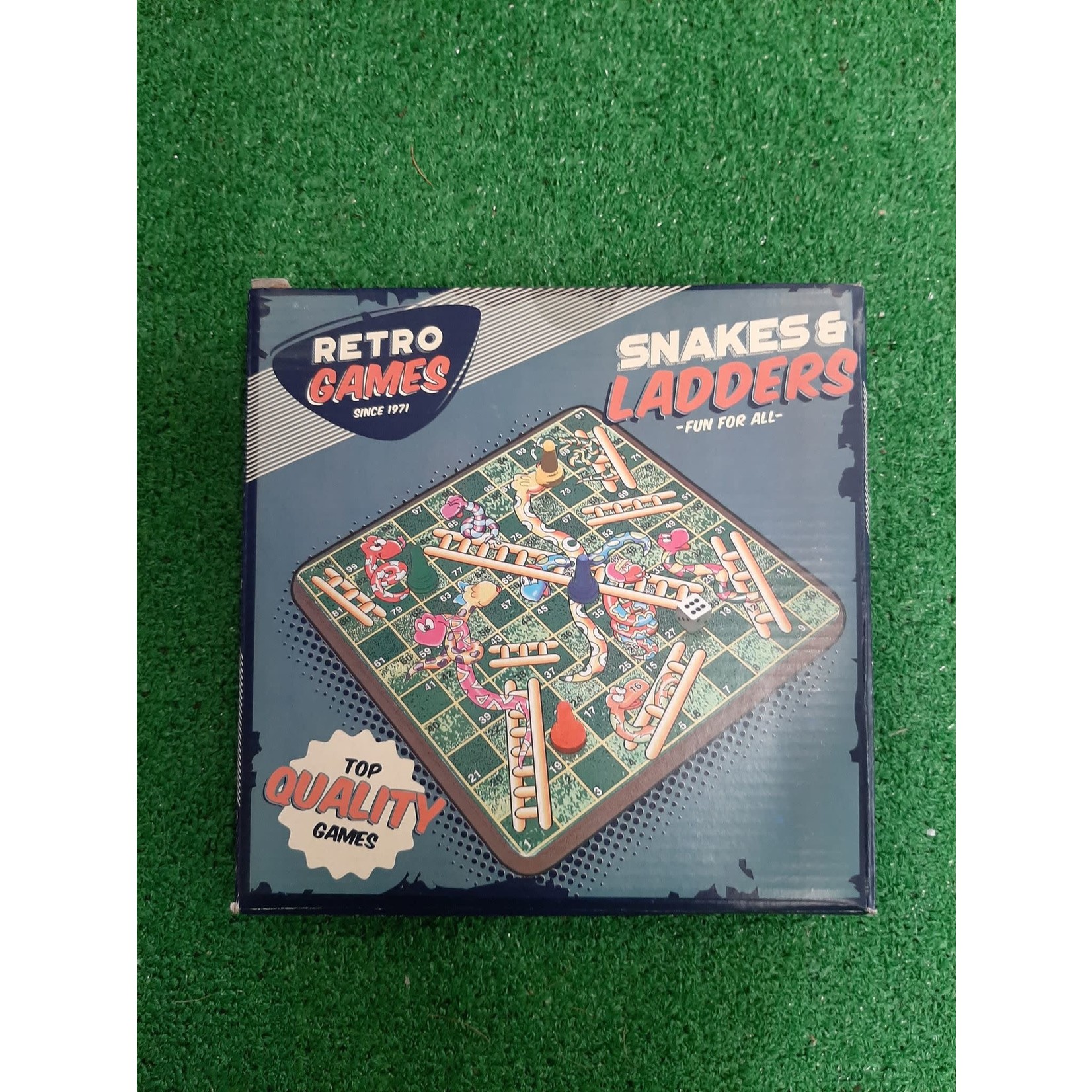 Retro Games Retro Snakes & Ladders Wooden Game