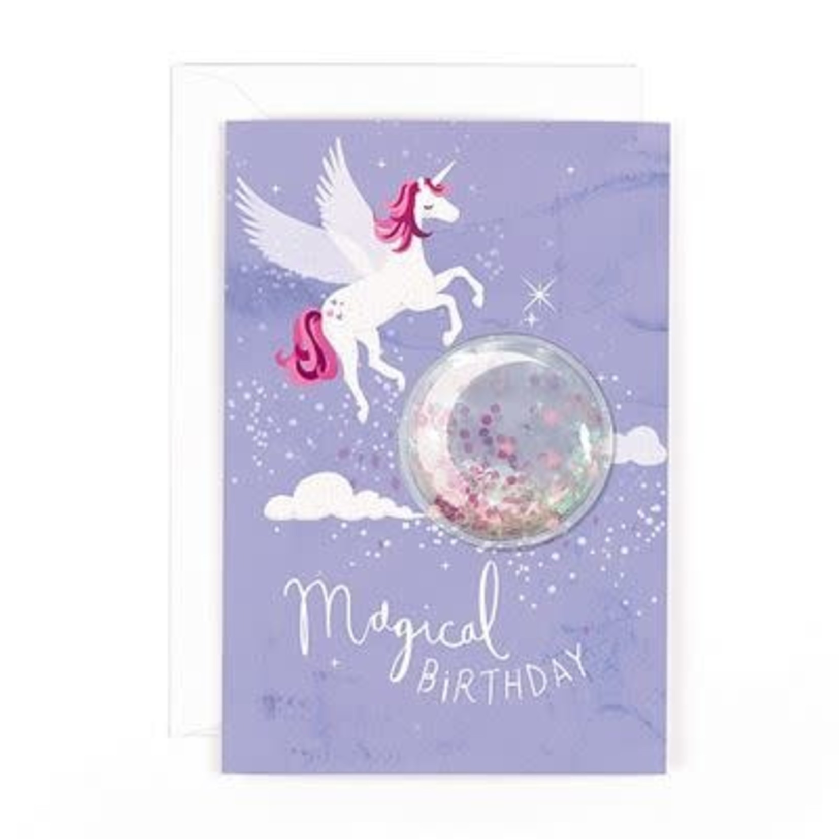 Hotchpotch Glitter Ball Unicorn Magical Birthday card