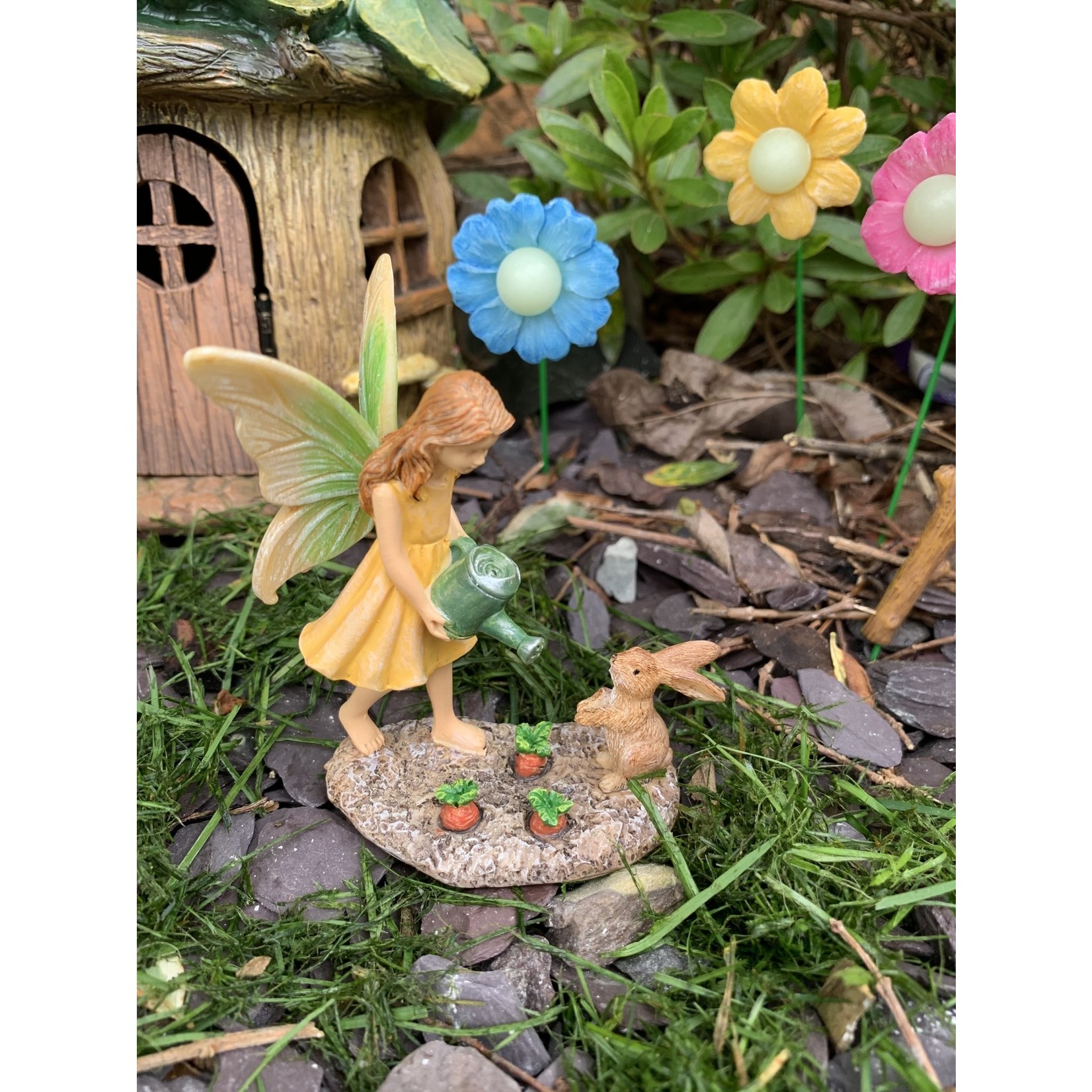 Woodland Knoll Woodland Knoll - Fairy Gardener with Bunny