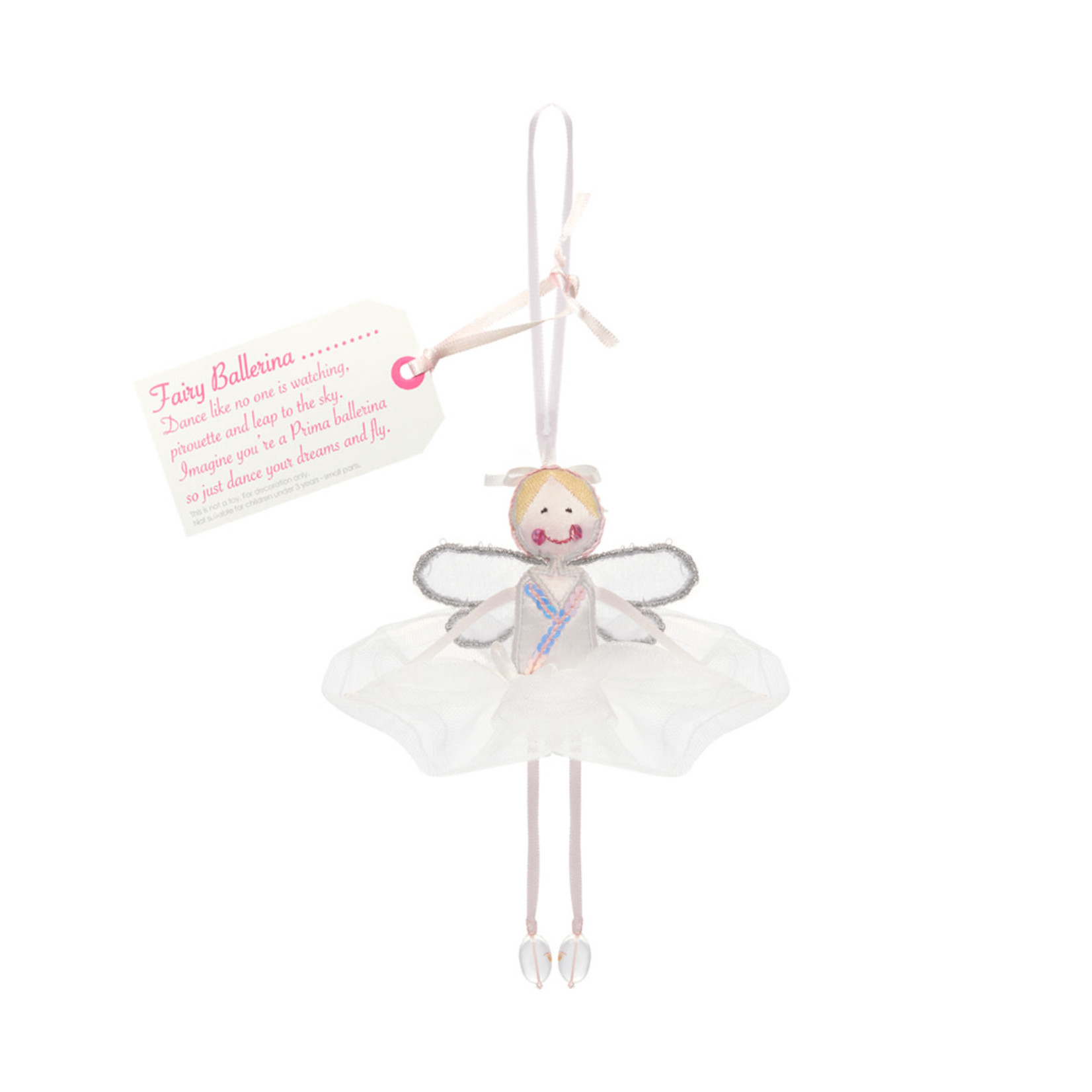 Believe You Can Fabric Fairy Ballerina - White