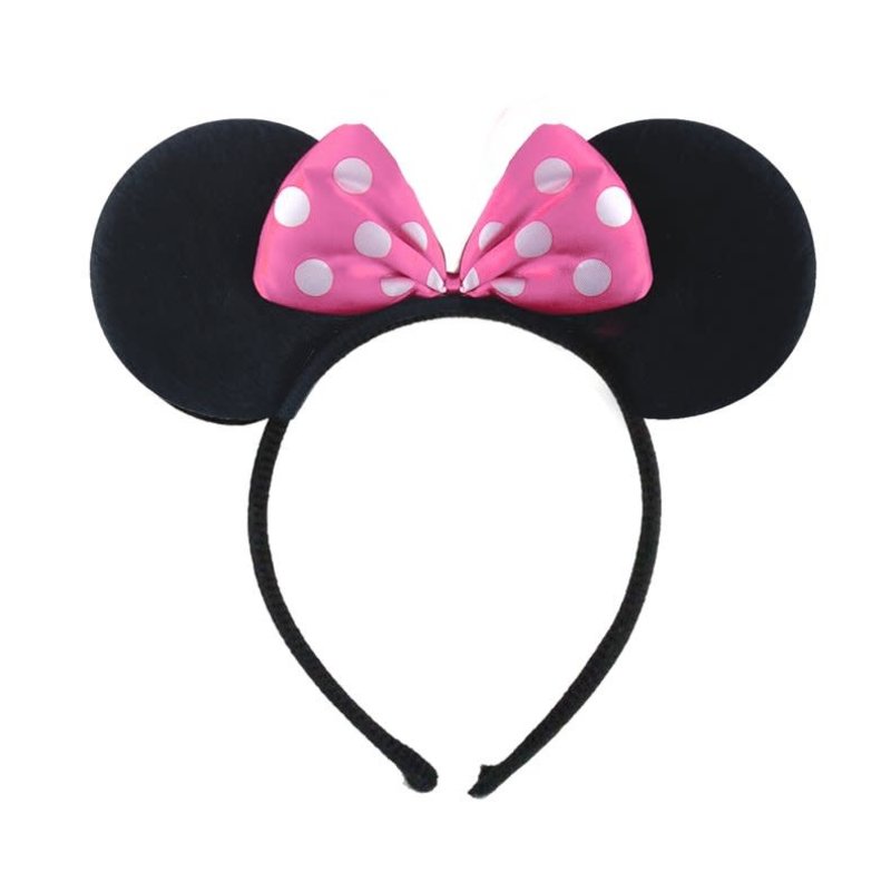 Henbrandt Ltd Mouse Ears Headband with Pink Bow
