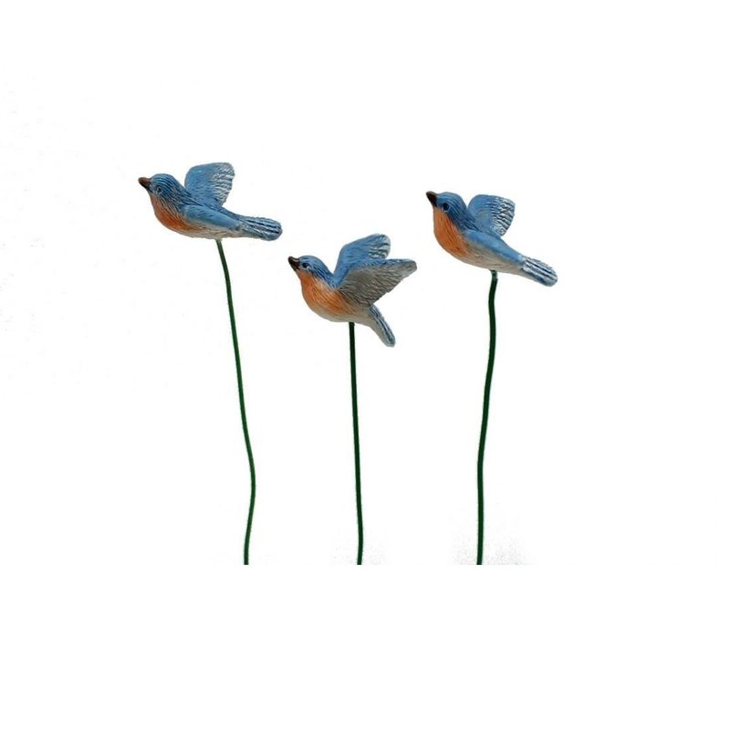 Woodland Knoll Woodland Knoll - Resin Blue Birds (Set of 3)