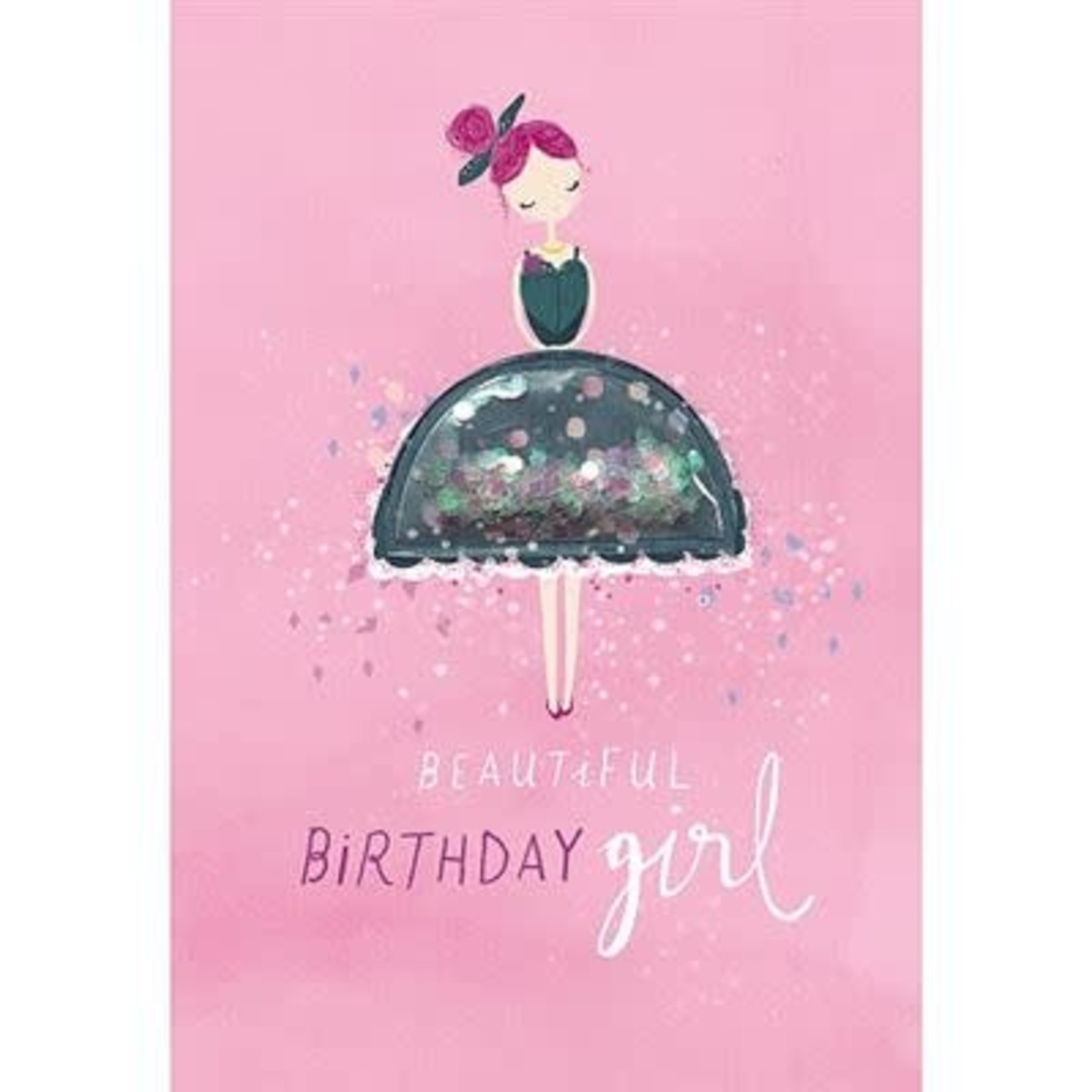 Hotchpotch Glitter Ball Birthday Girl Birthday Card