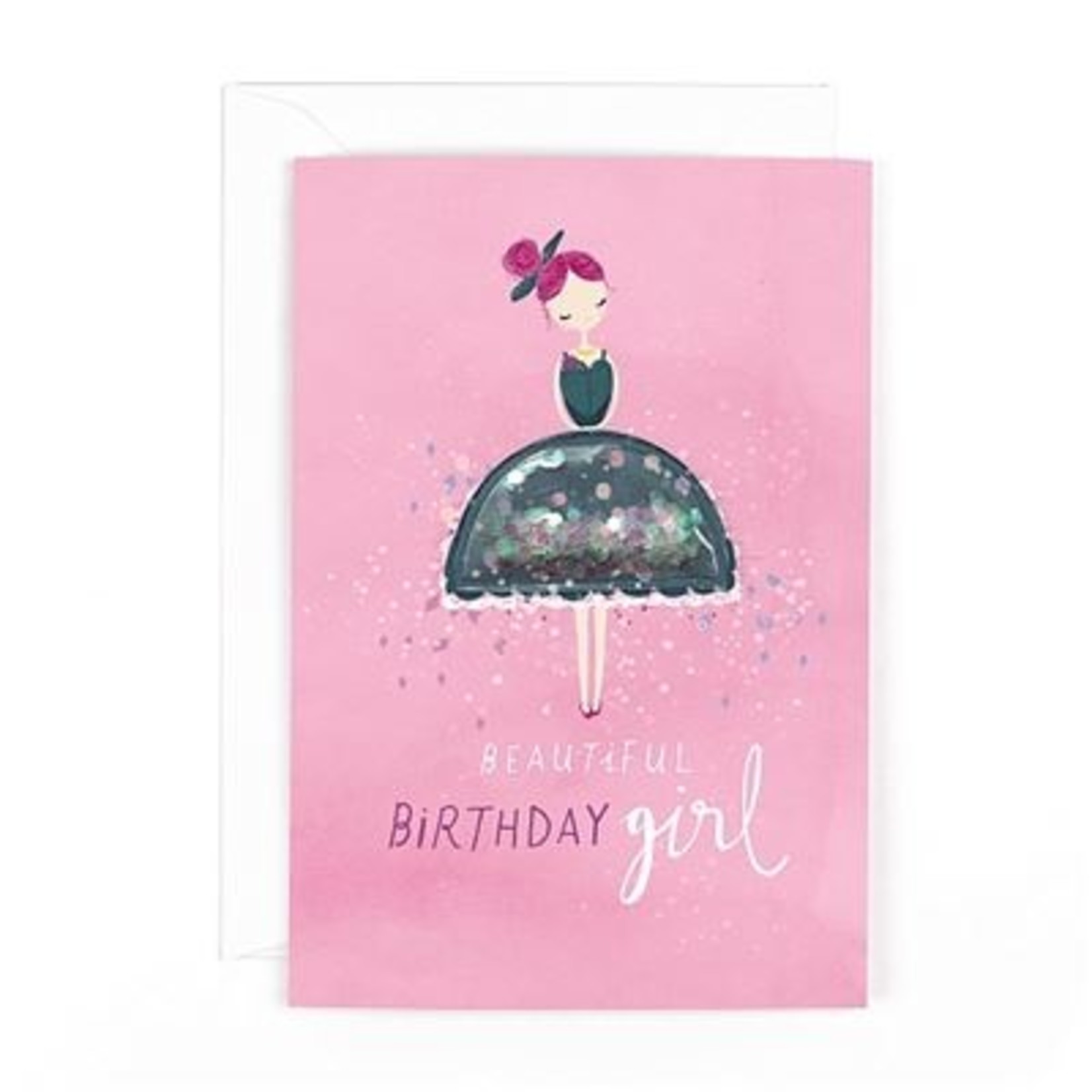 Hotchpotch Glitter Ball Birthday Girl Birthday Card