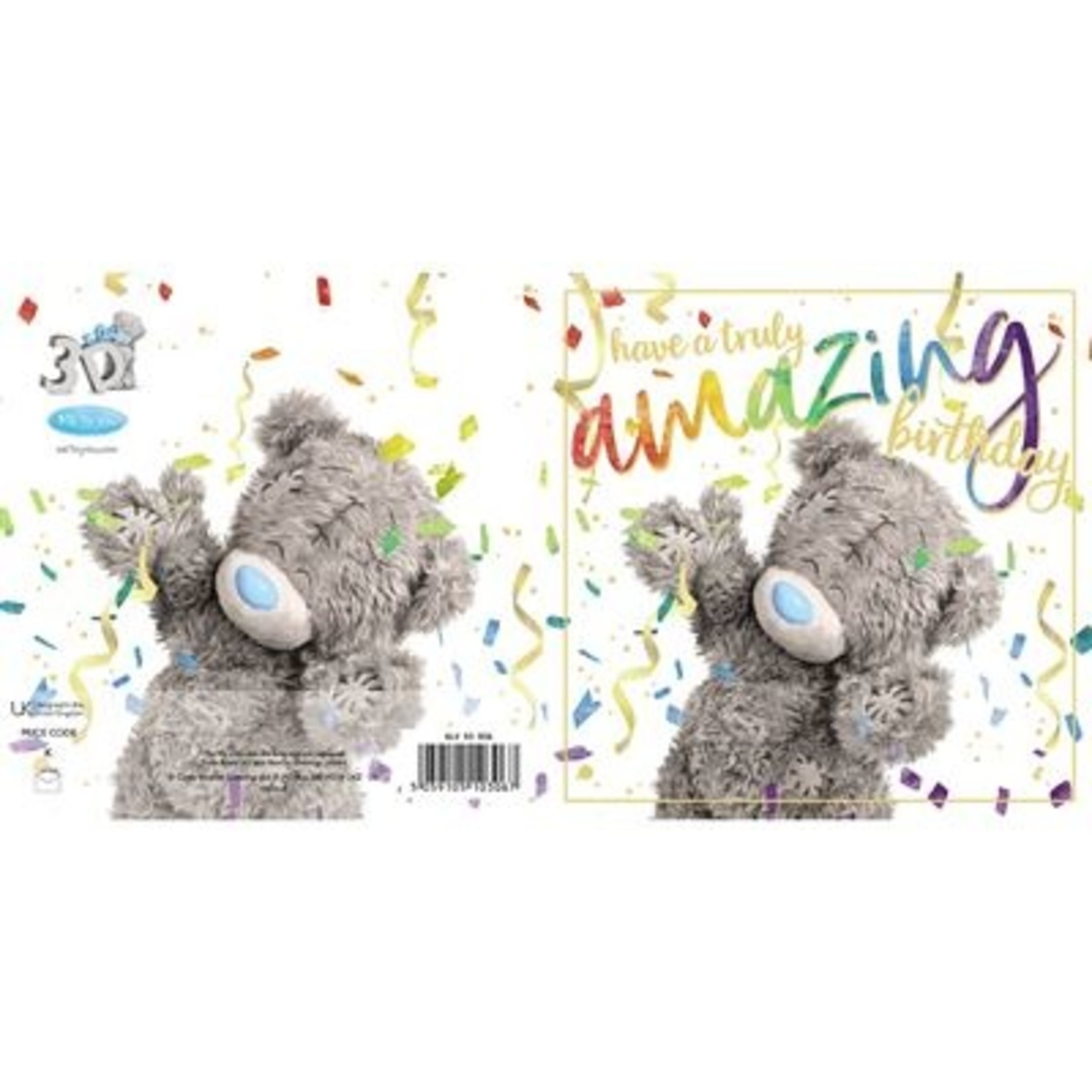 Me to You Birthday Bear with Streamers Birthday Card