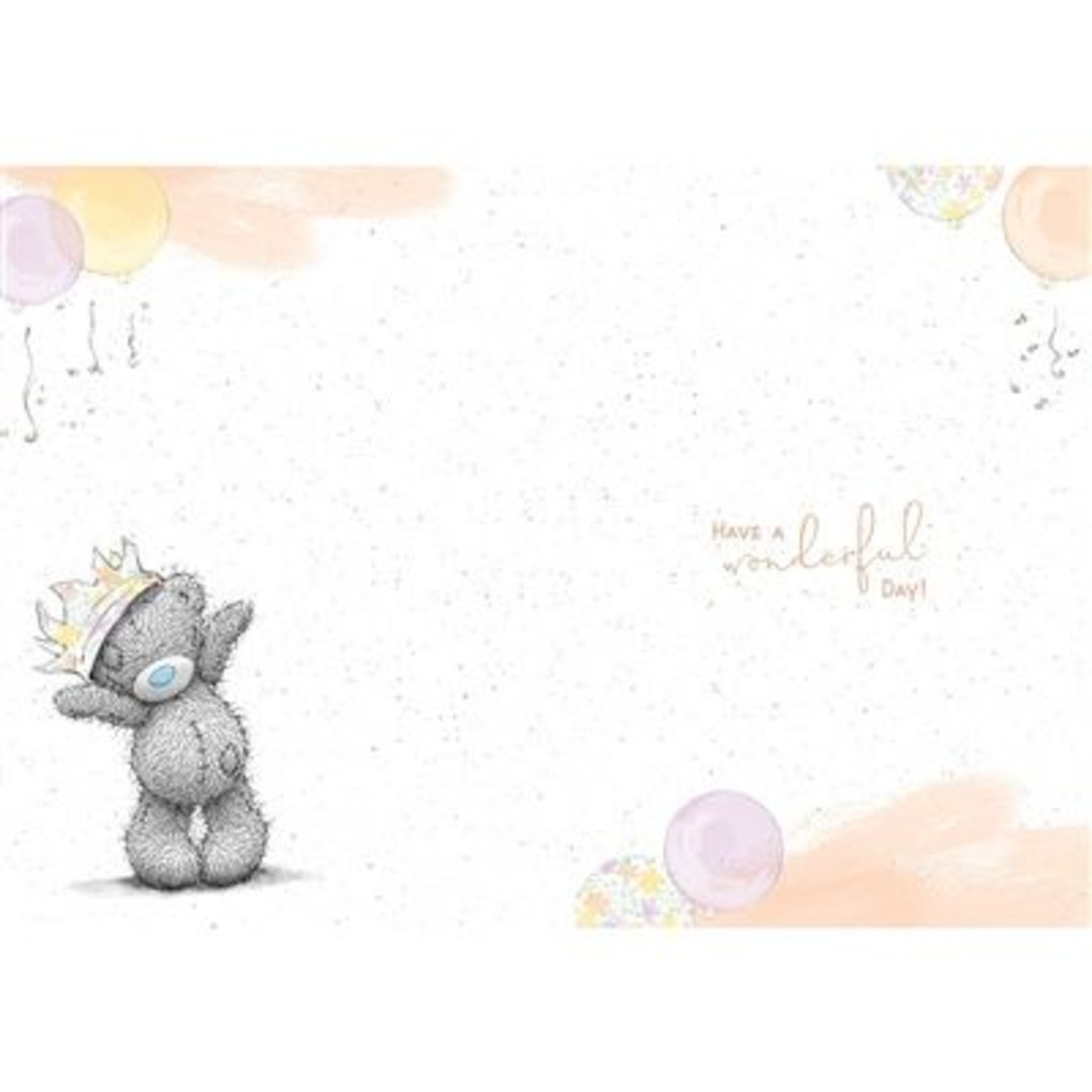 Me to You Birthday Bear Holding Gift Birthday Card