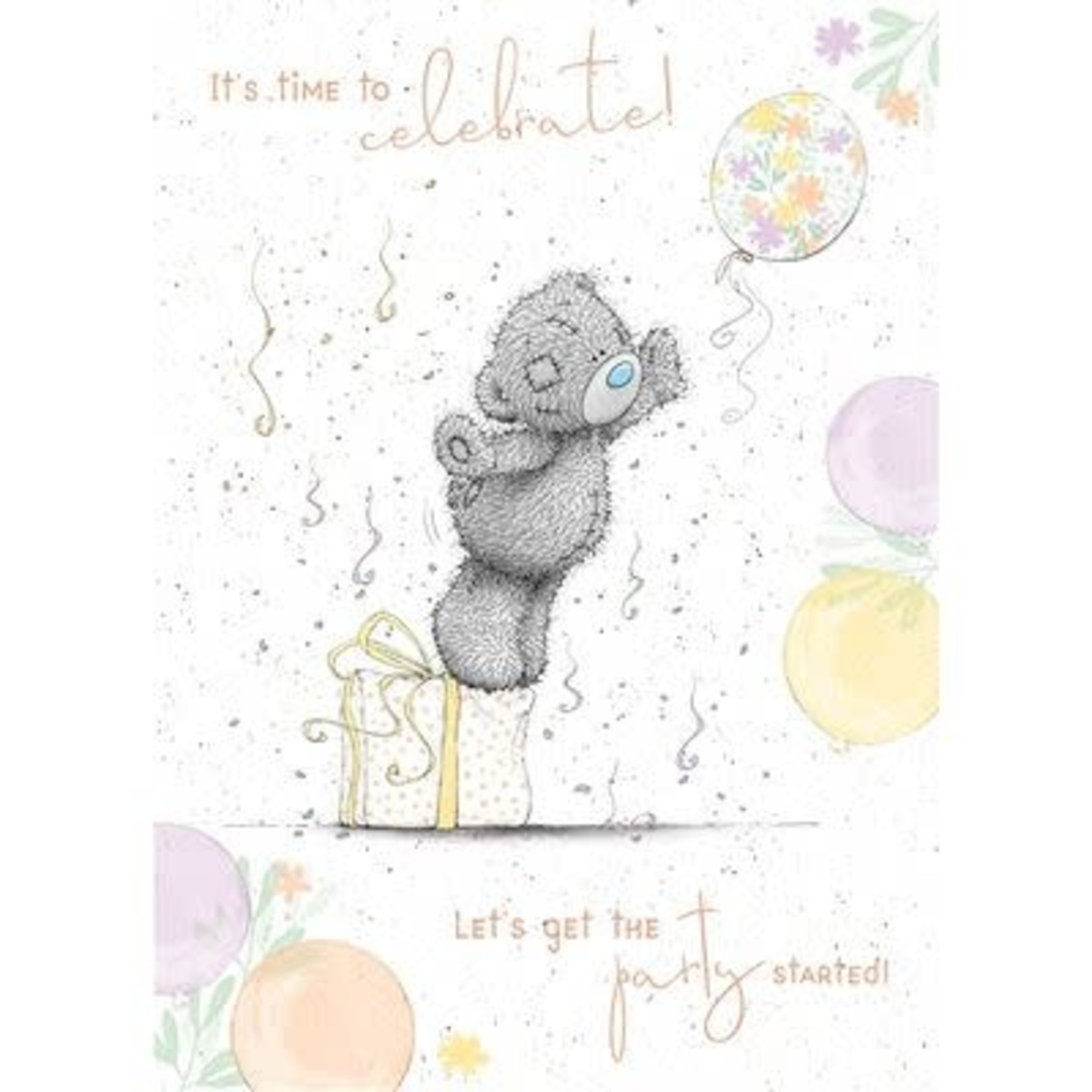 Me to You Birthday Bear Reaching for Balloon Birthday Card