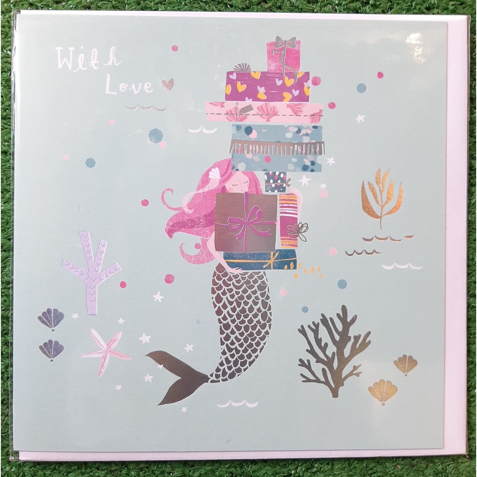 Hotchpotch Mermaid with Presents Birthday Card