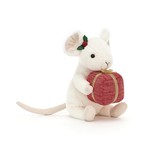 Jellycat - Festive Jellycat - Merry Mouse with Present