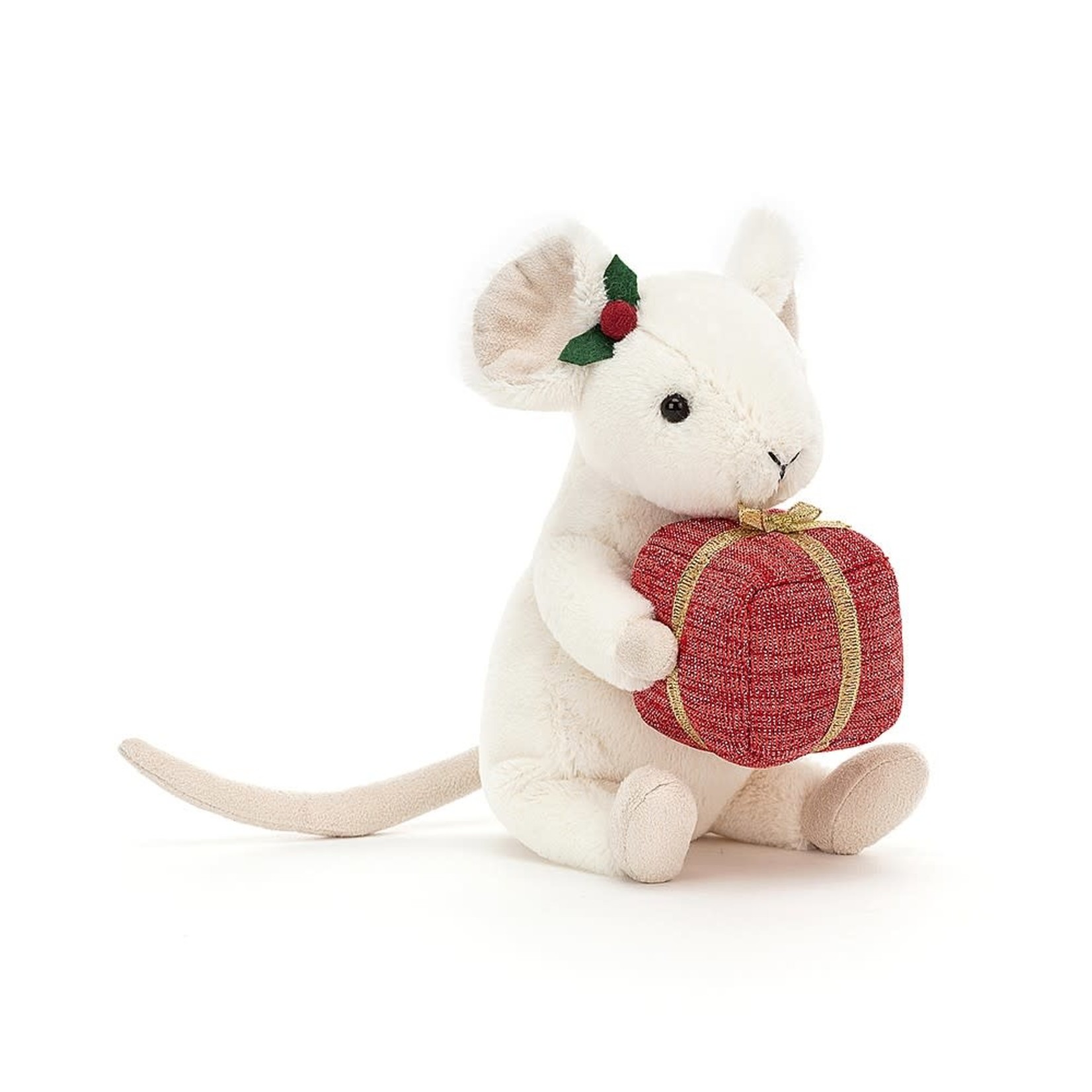 Jellycat - Festive Jellycat - Merry Mouse with Present