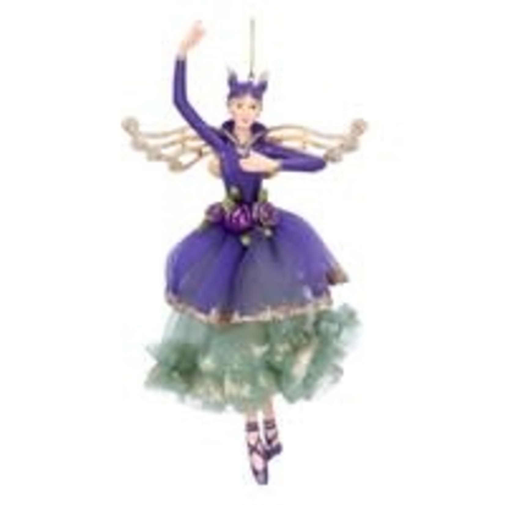 Gisela Graham Resin Purple Maleficent Hanging Decoration