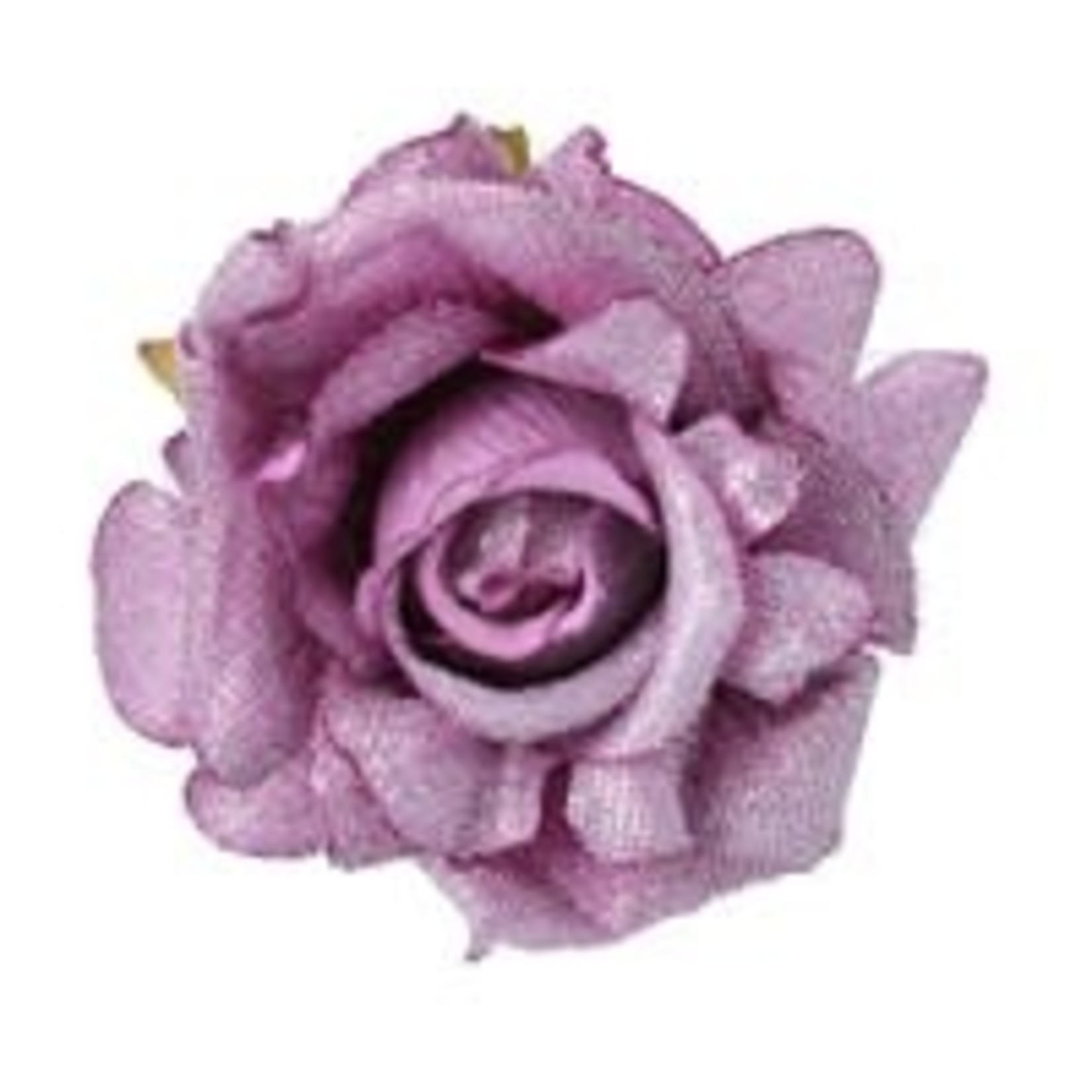 Gisela Graham Lilac Fabric Rose Clip Decoration