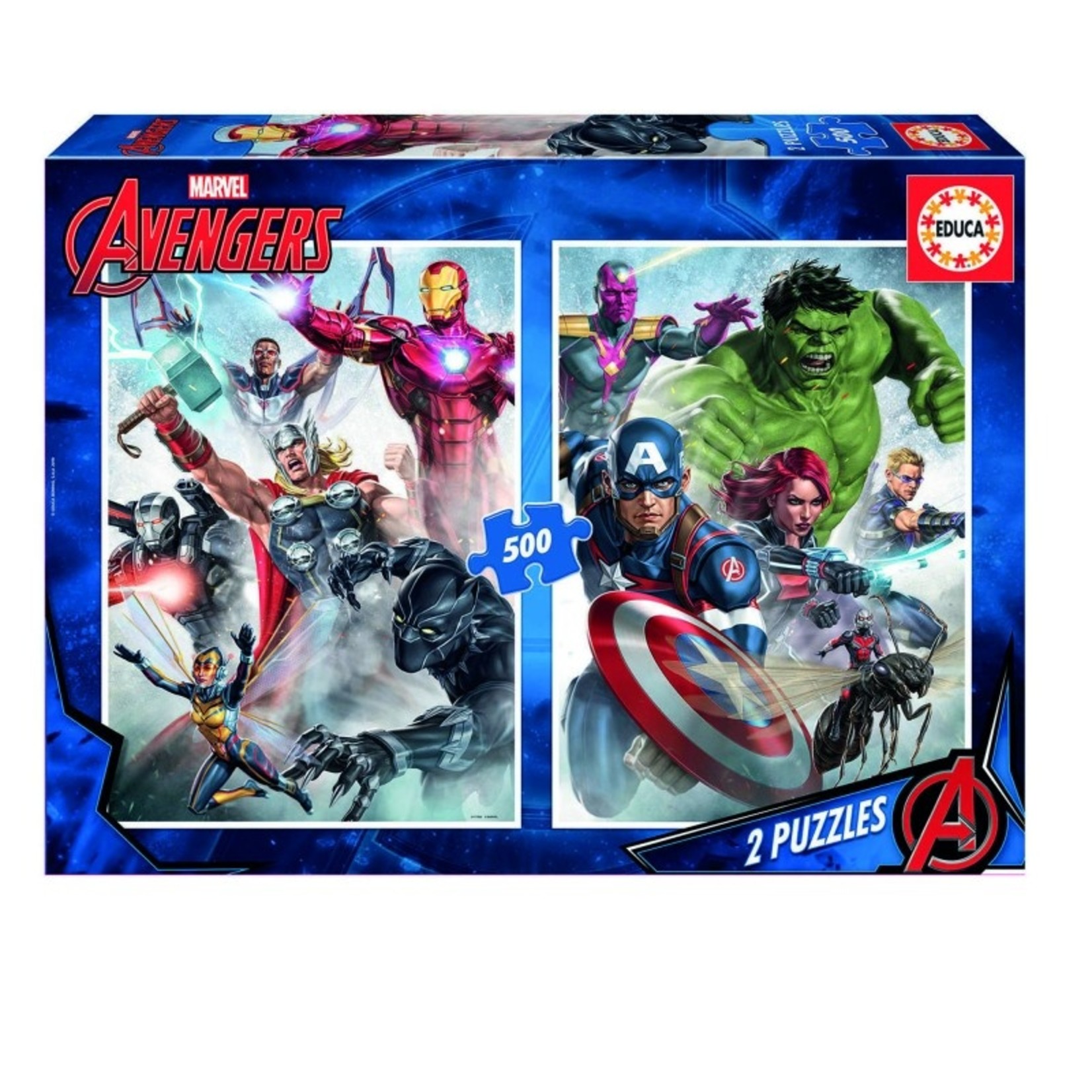 Educa 2 x 500pcs Marvel Avengers Puzzles