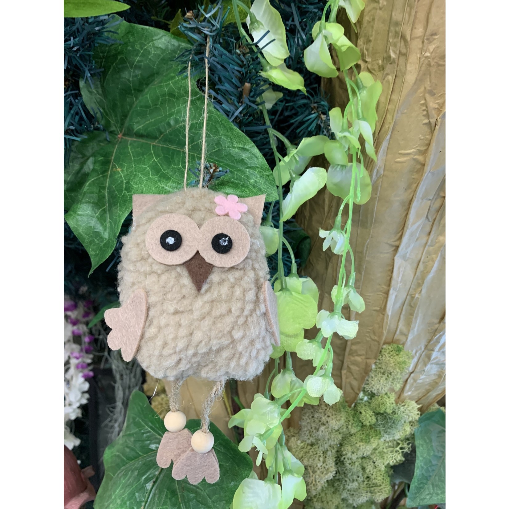 Shudehill Giftware Ollie Hanging Owl - Beige