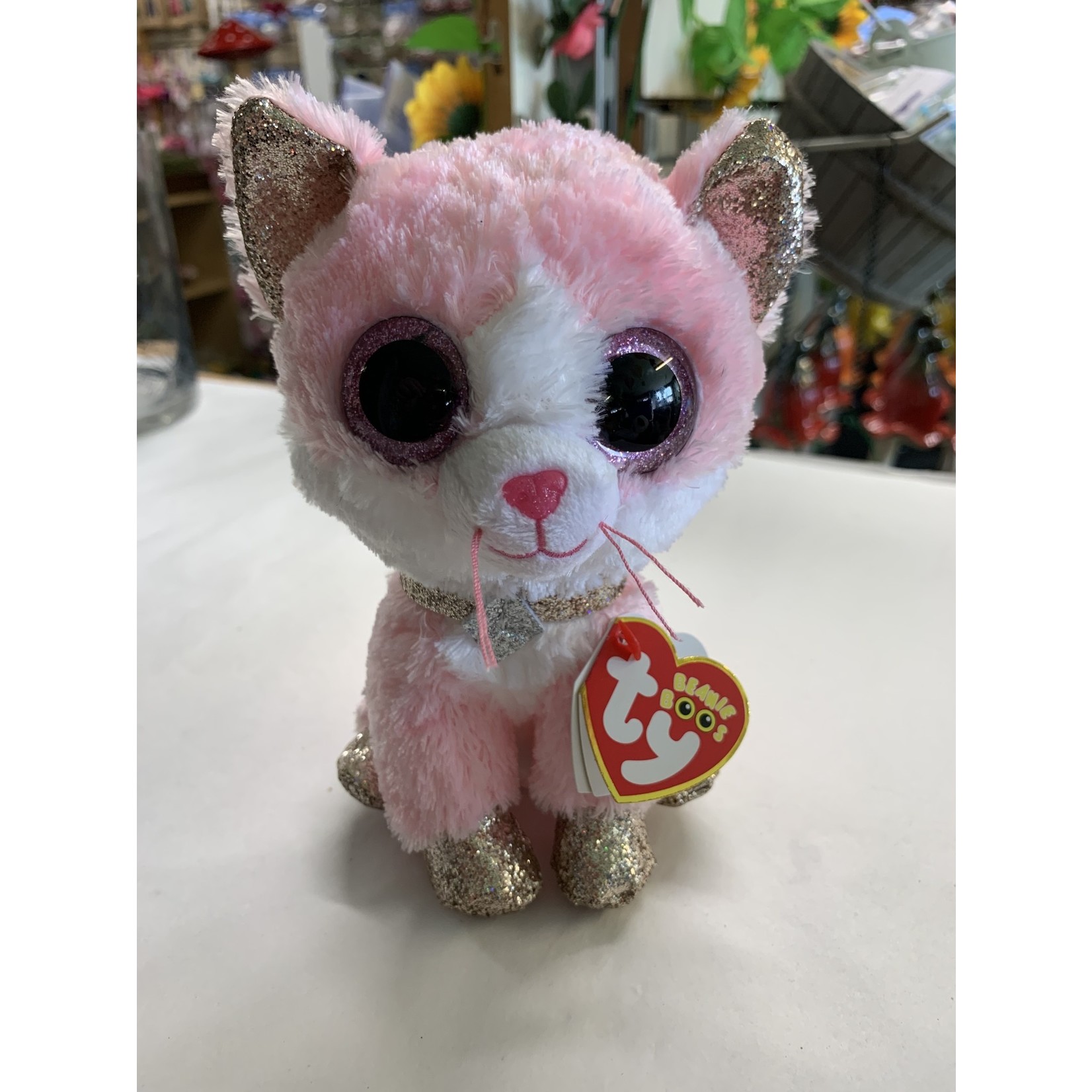 Ty Beanie Boo Fiona Pink Cat Toys