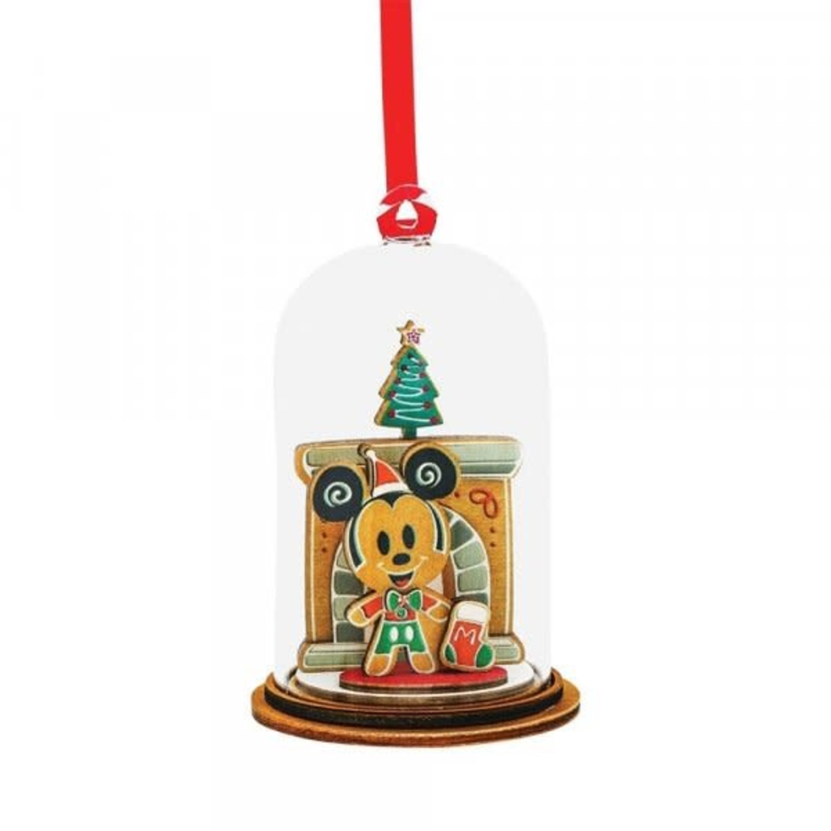 Disney Enchanting Collection Disney - Santa, Please Call Here Mickey Mouse with Fireplace Hanging Decoration