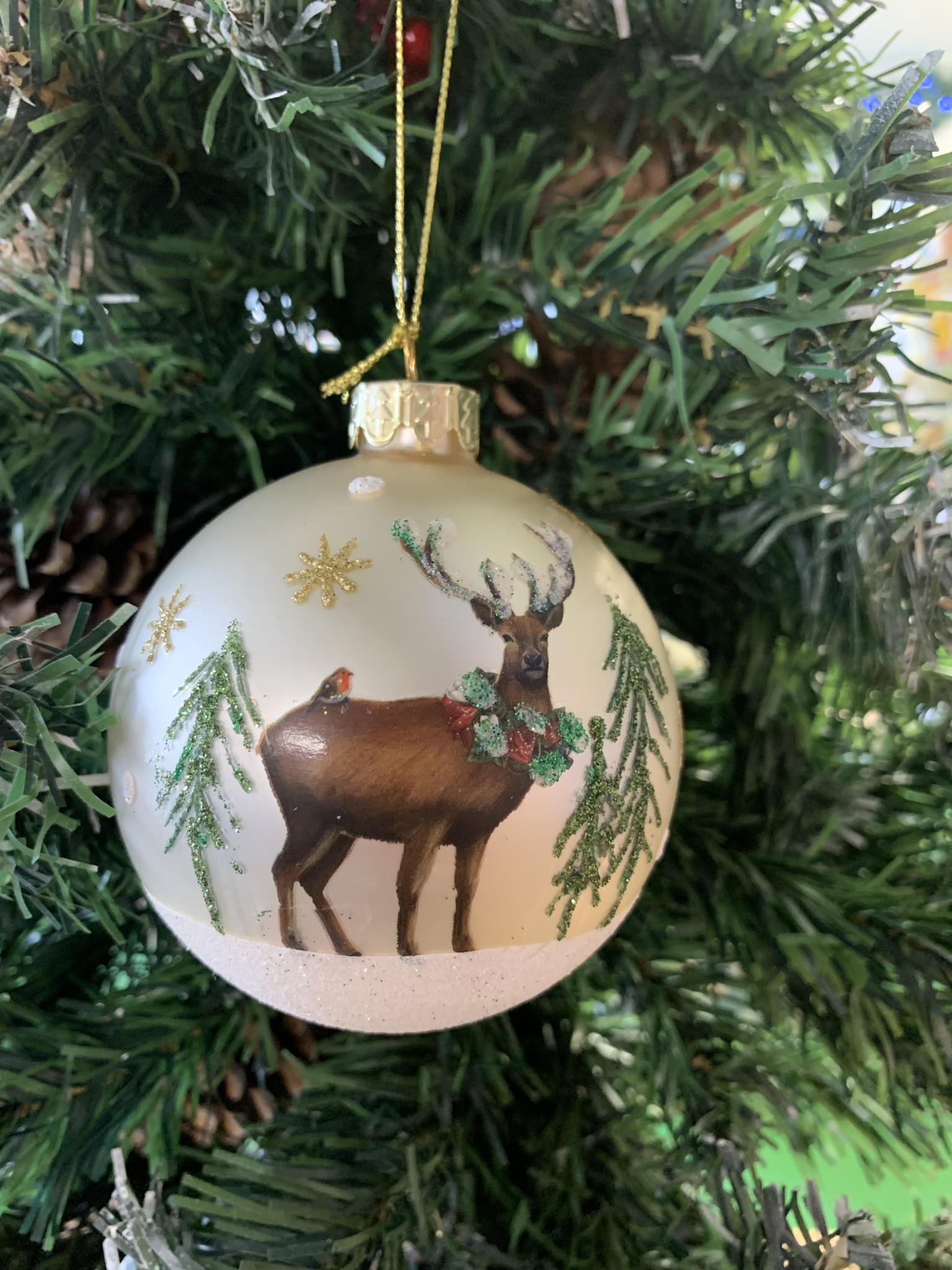 Stag christmas baubles clearance