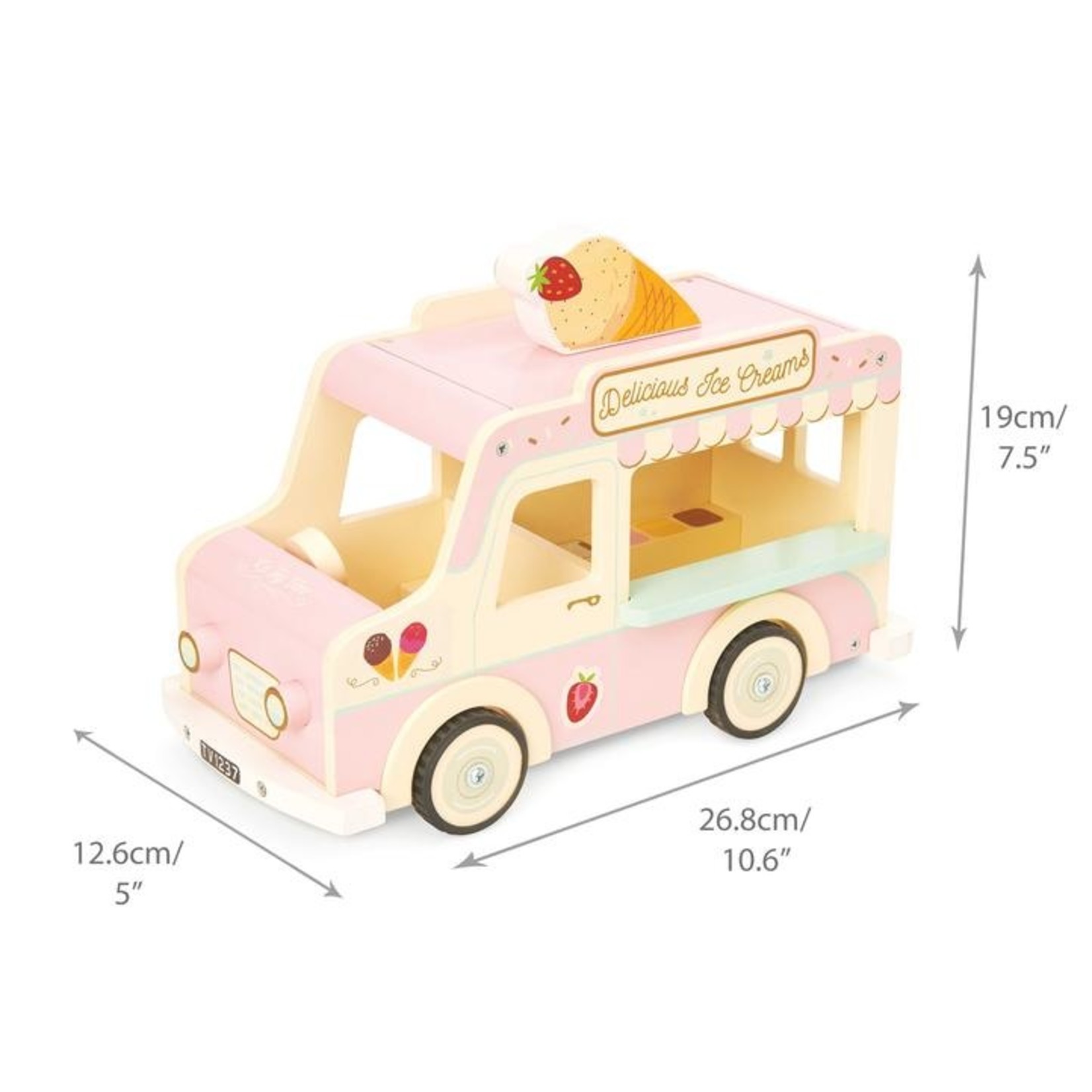 Le Toy Van Wooden Dolly Ice Crean Van