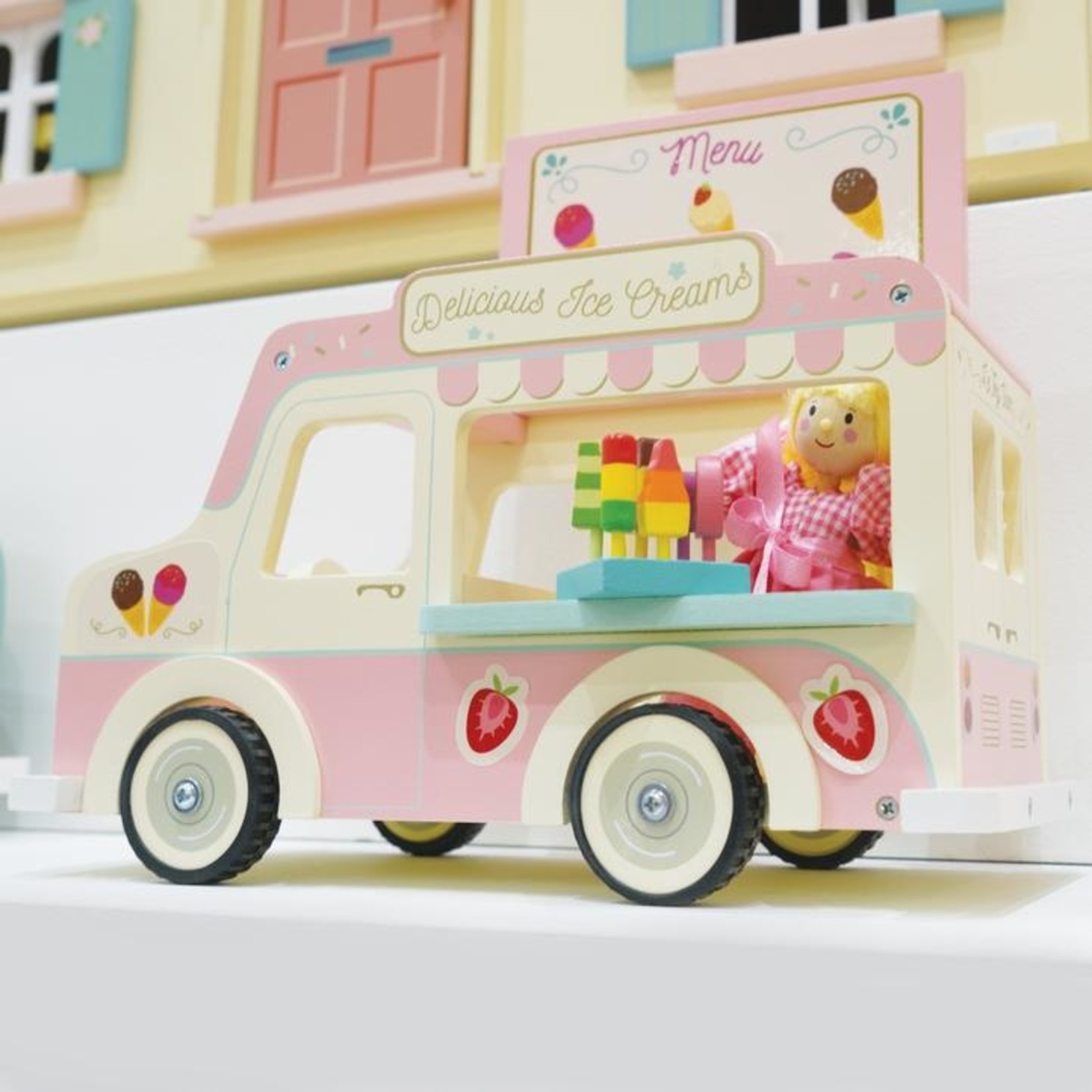 Le Toy Van Wooden Dolly Ice Crean Van