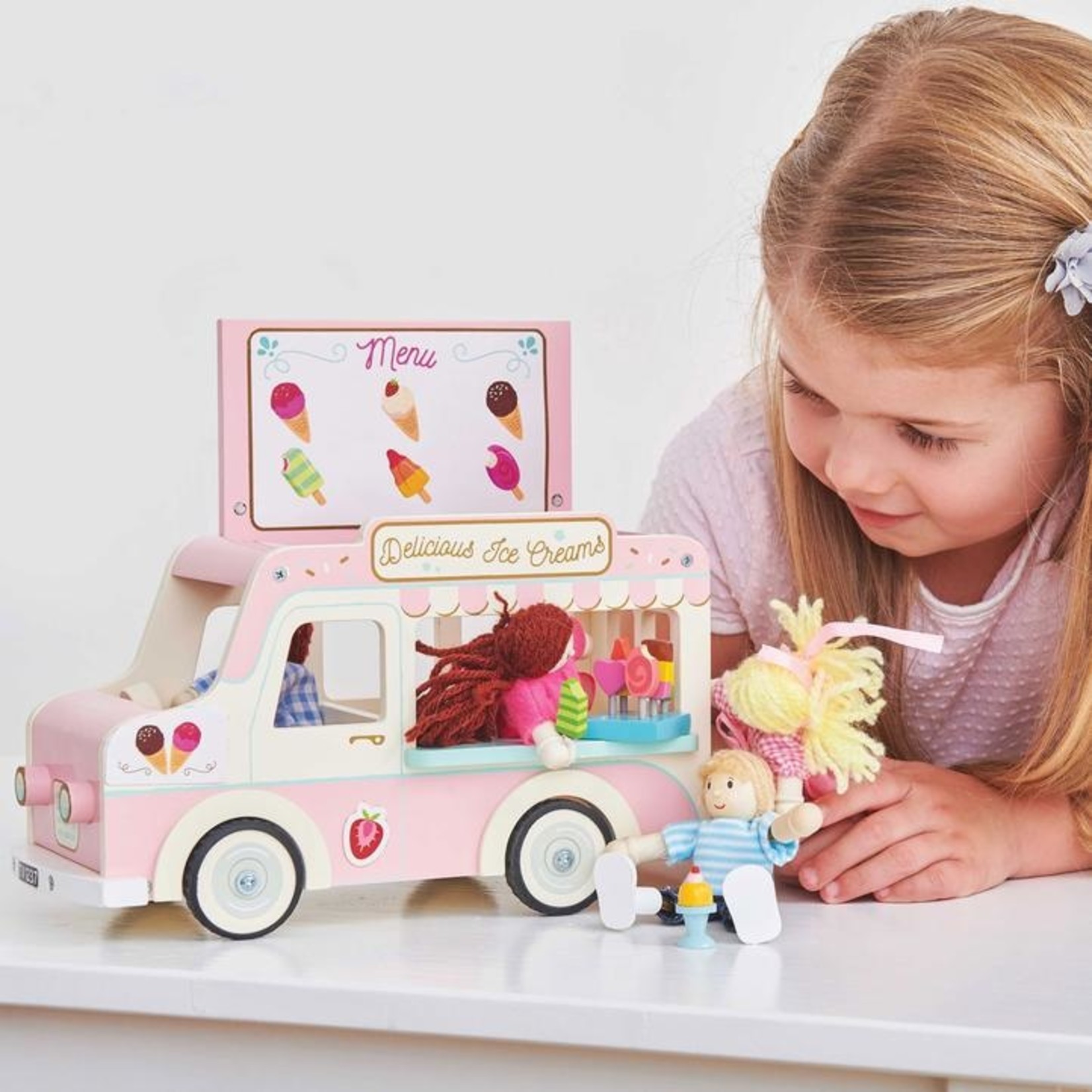 Le Toy Van Wooden Dolly Ice Crean Van