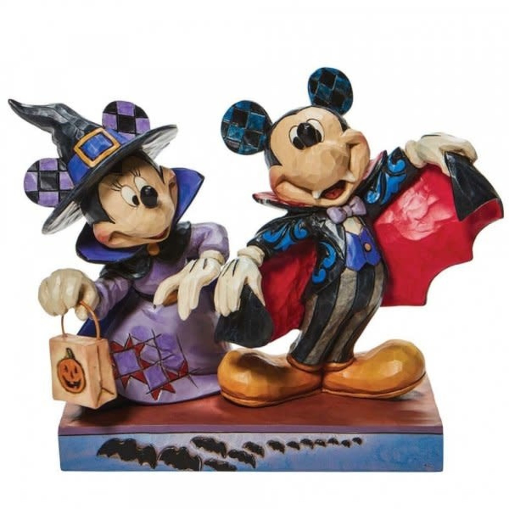 Disney Traditions Disney - Mickey & Minnie Mouse - Halloween Trick  or Treat Vampires Figurine
