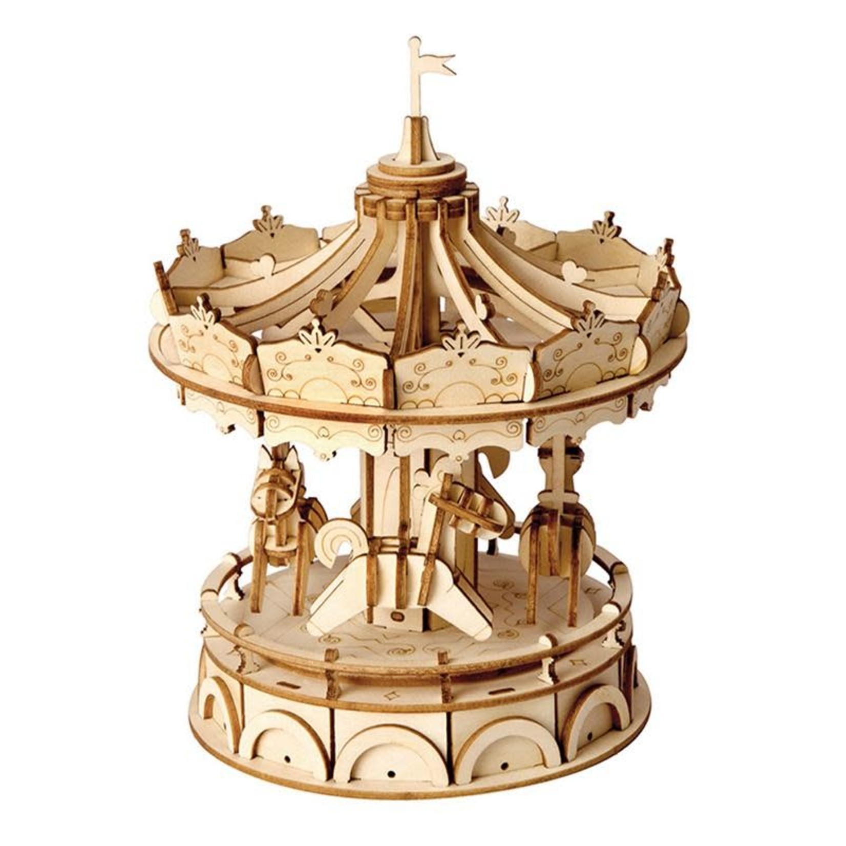 Rolife Rolife Merry Go Round TG404 - 3D Wooden DIY Model Puzzle Kit