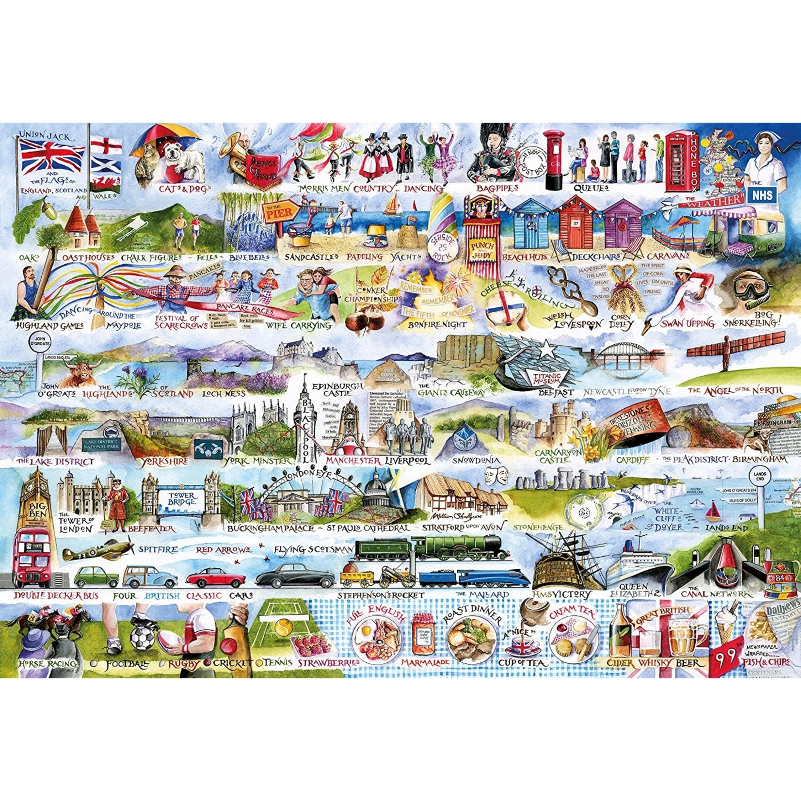 Gibsons Cream Teas & Queuing Puzzle - 2000pcs